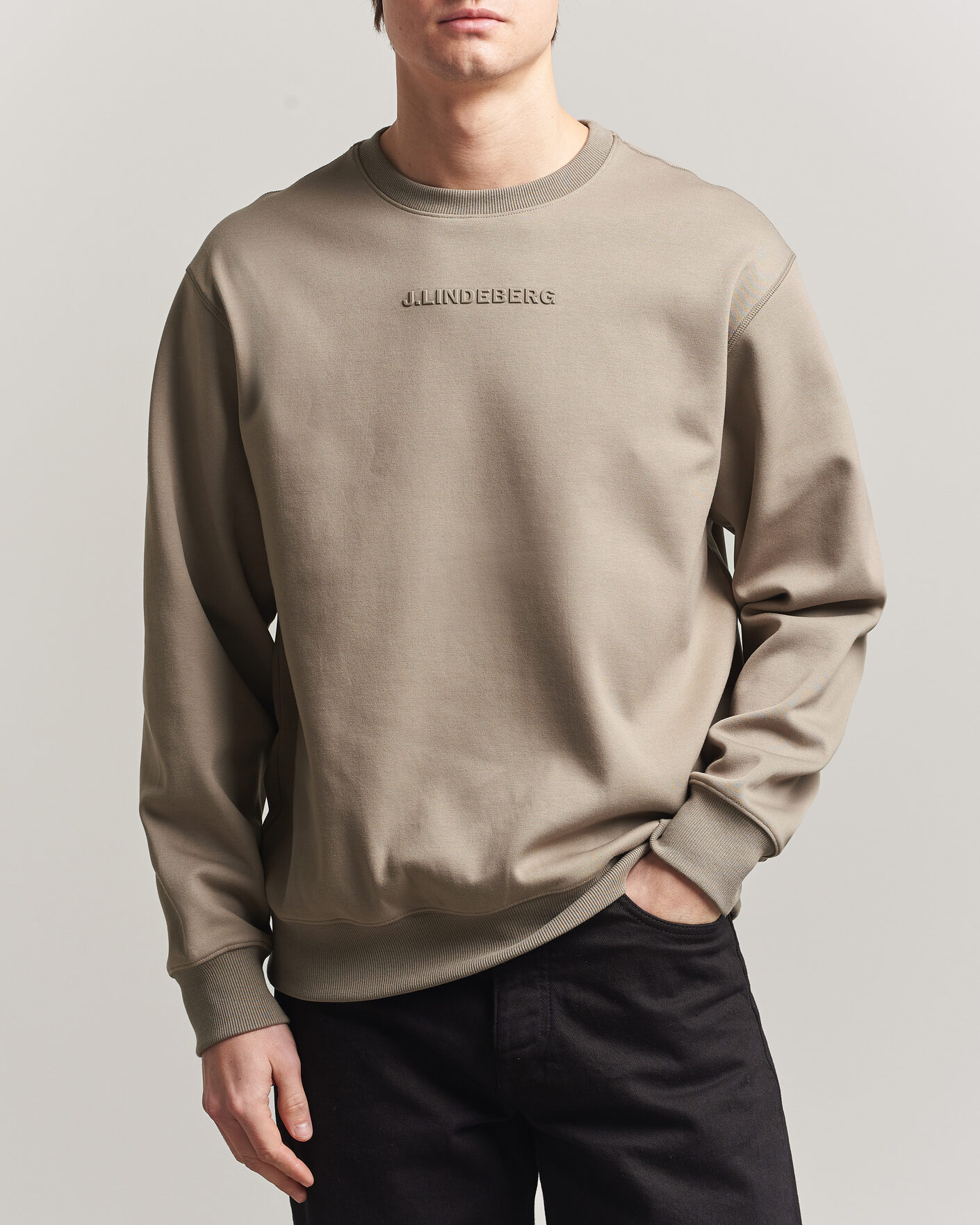 Heren | Truien | J.Lindeberg | Club Crew Neck Brindle