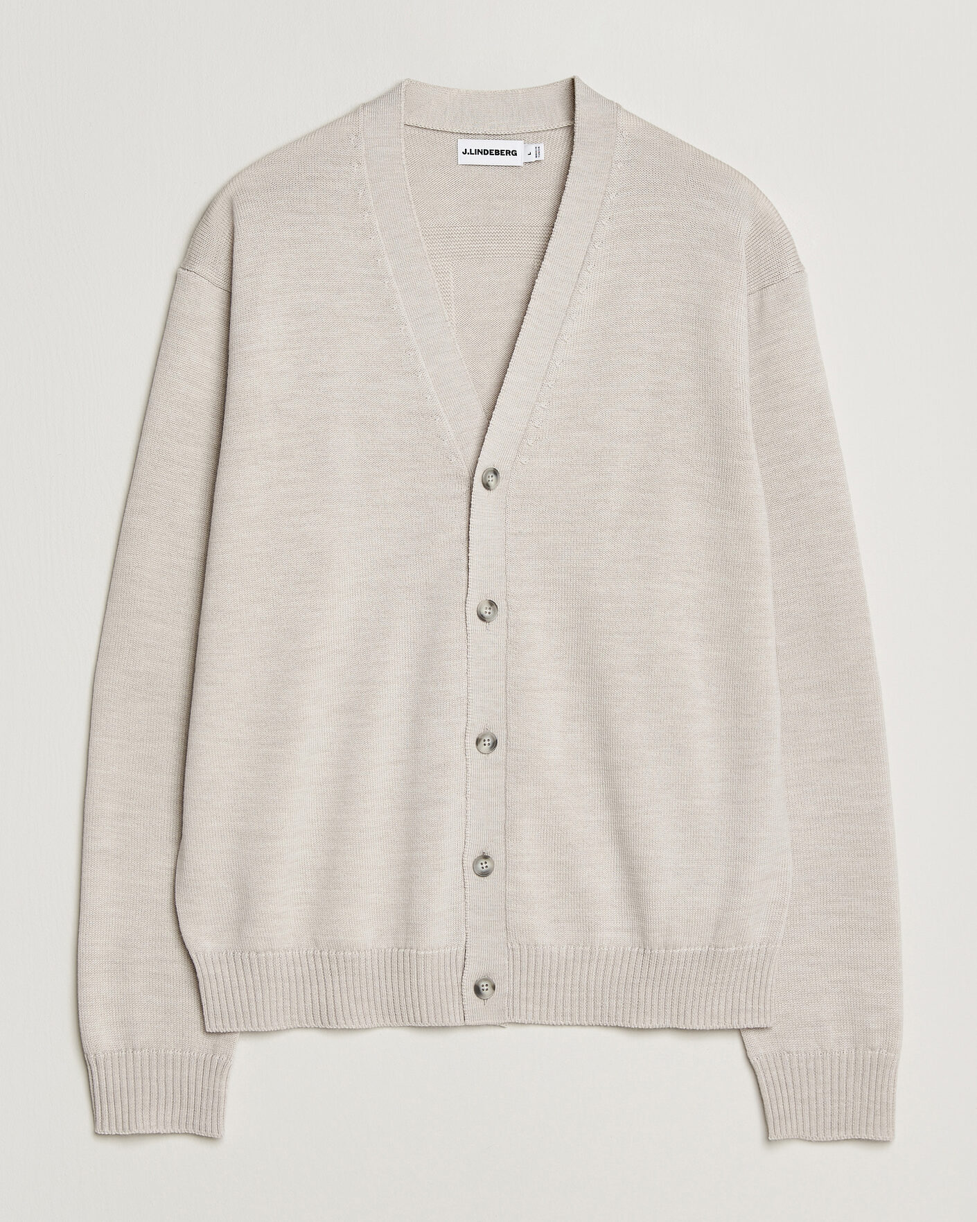 Heren | Truien | J.Lindeberg | Jared Merino Cardigan Moonbeam Melange