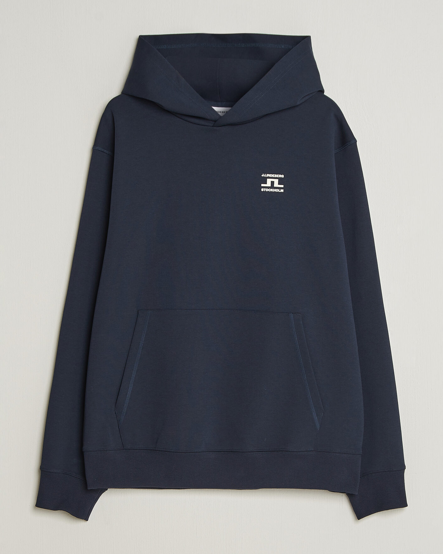 Heren | Truien | J.Lindeberg | Club Printed Hoodie JL Navy