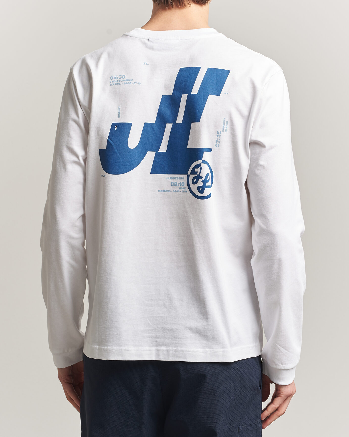 Heren | T-shirts | J.Lindeberg | Parcie Long Sleeve T-Shirt White