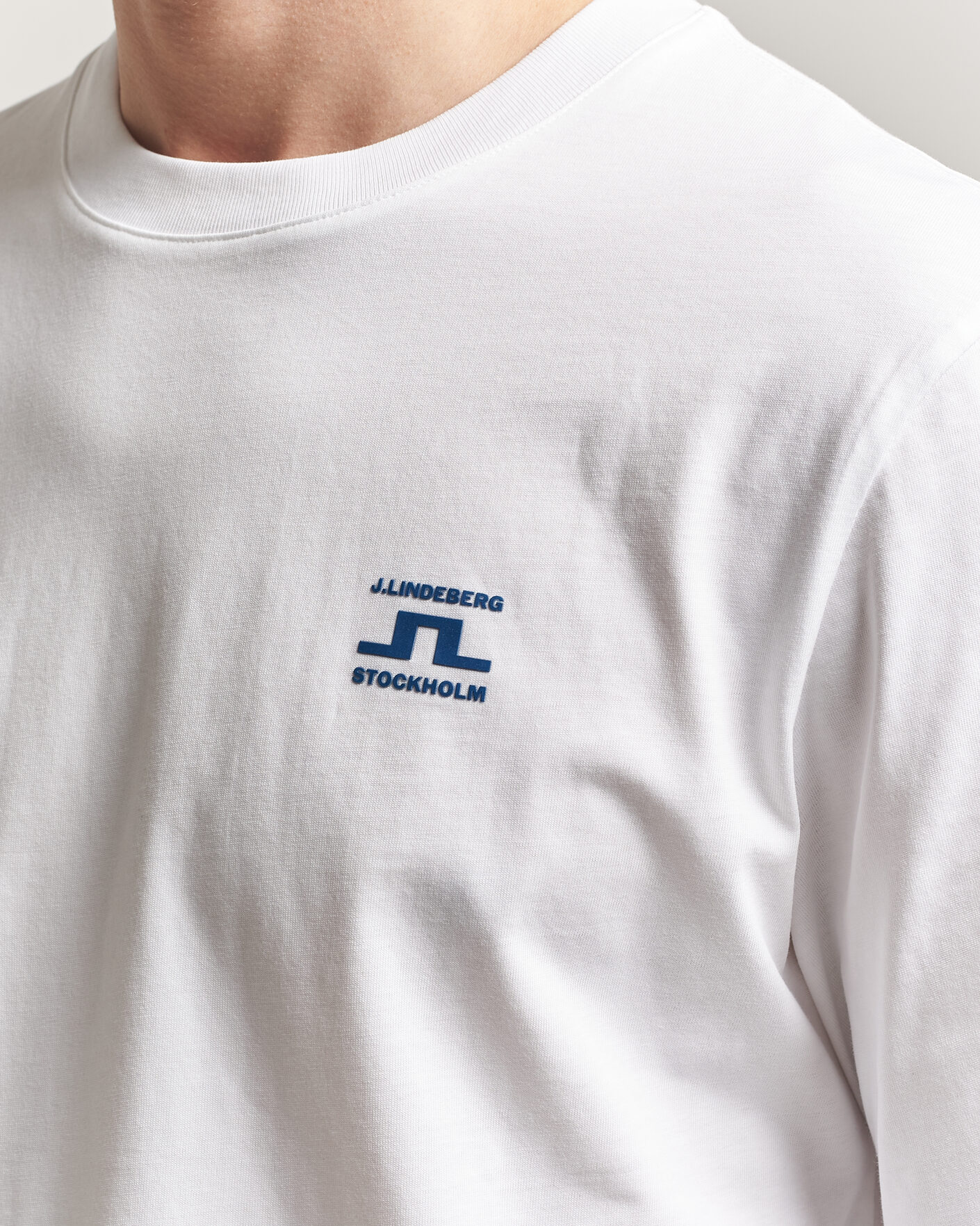 Heren | T-shirts | J.Lindeberg | Parcie Long Sleeve T-Shirt White