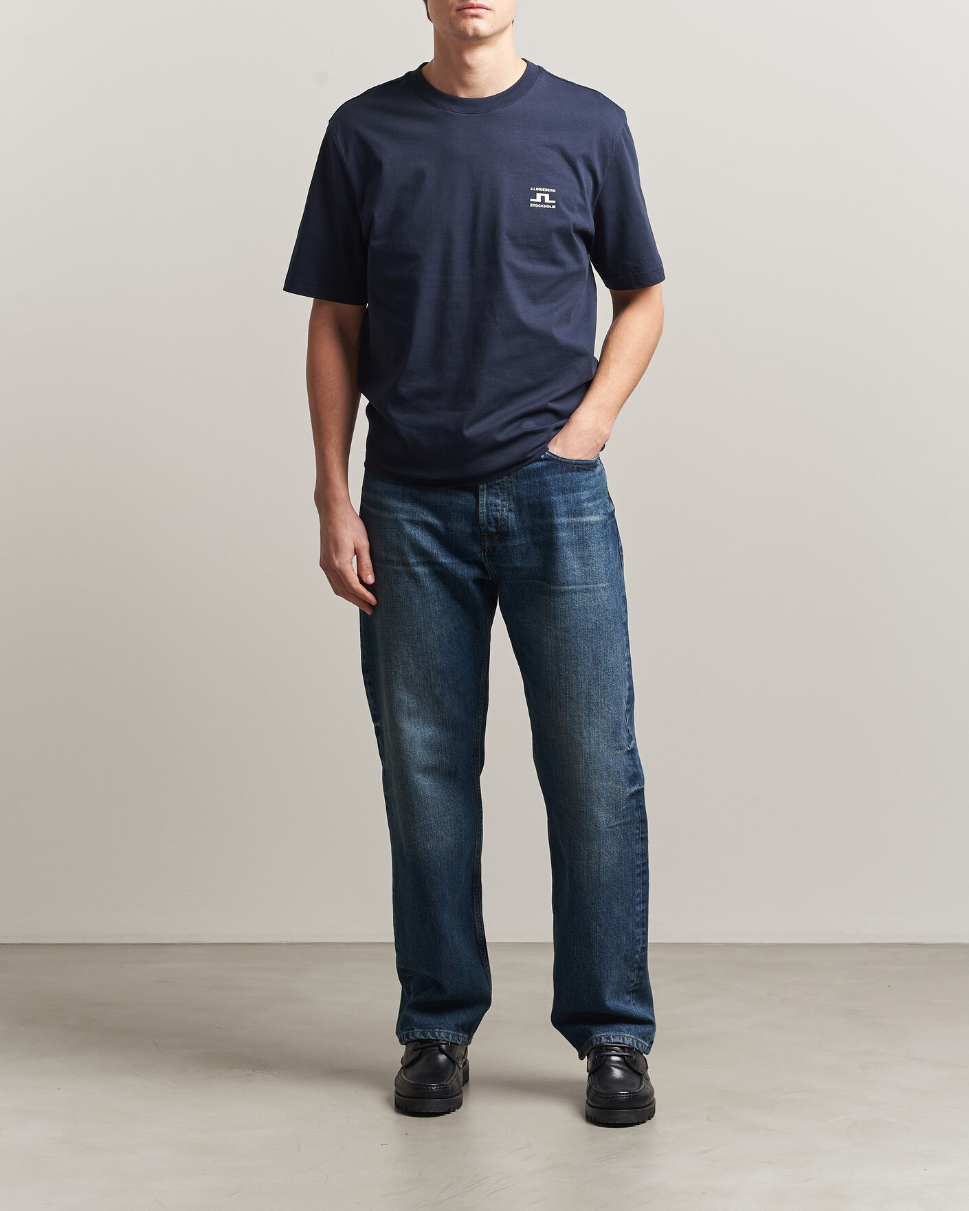 Heren | T-shirts | J.Lindeberg | Parcie T-Shirt JL Navy