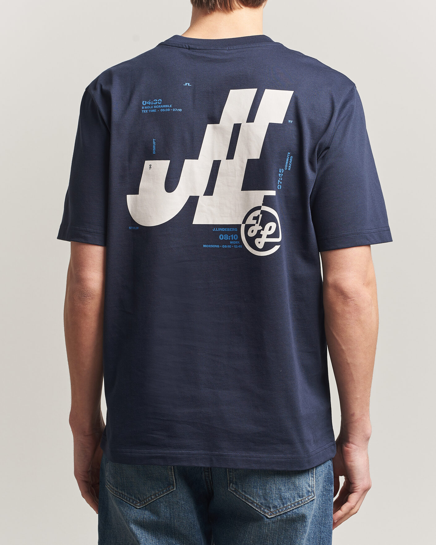 Heren | T-shirts | J.Lindeberg | Parcie T-Shirt JL Navy
