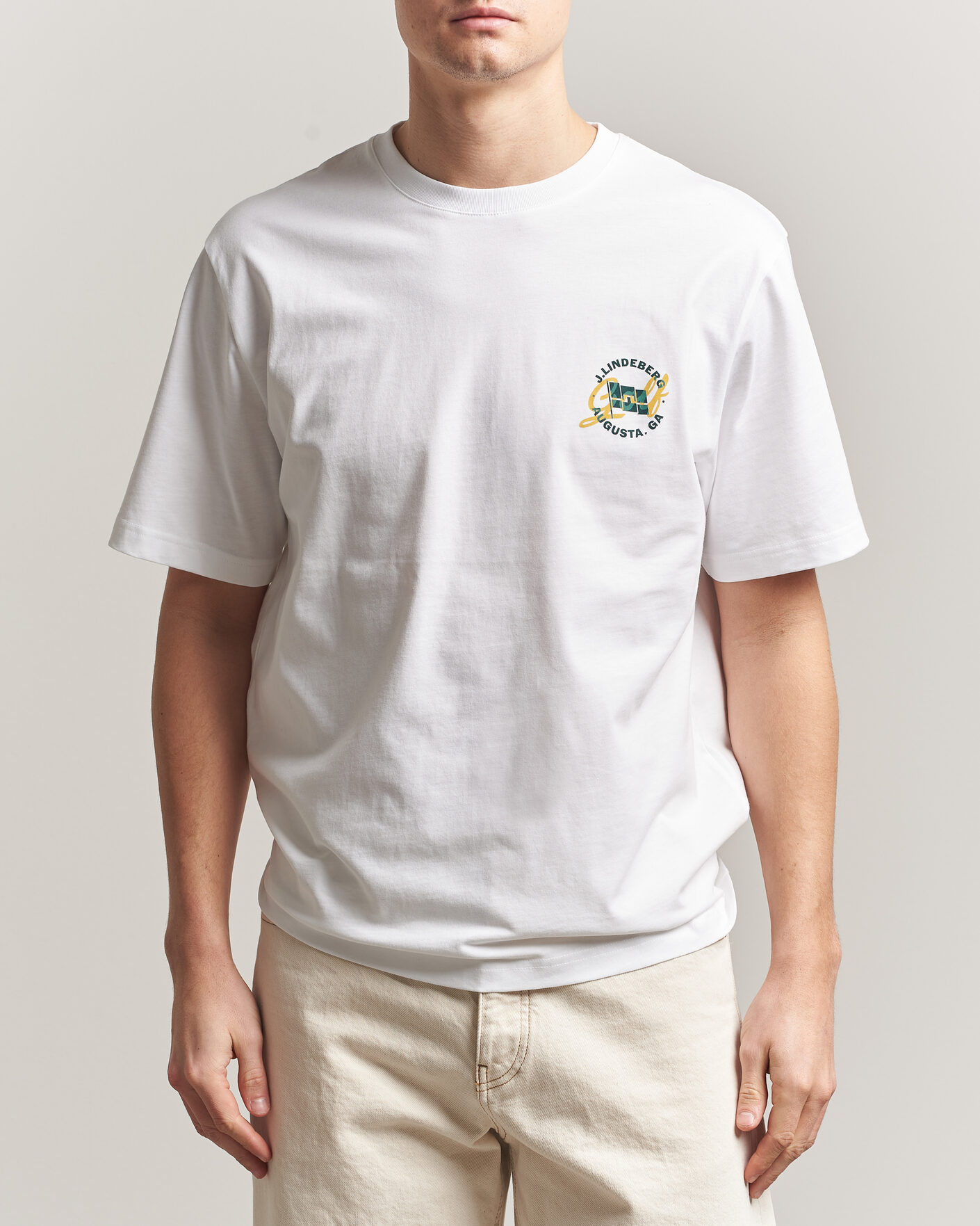 Heren | T-shirts | J.Lindeberg | Parcie Masters Tour T-Shirt White