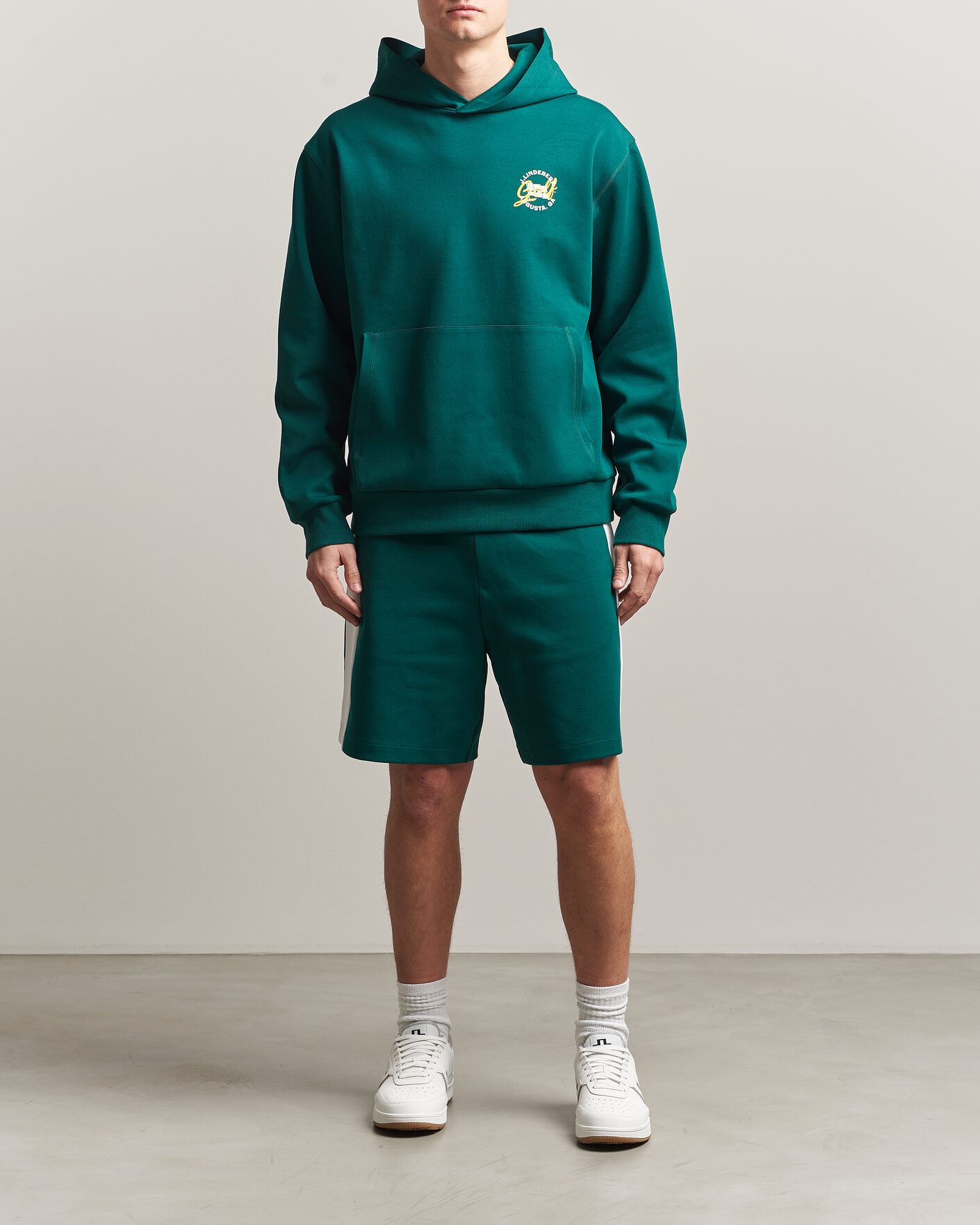 Heren | Truien | J.Lindeberg | Club Masters Tour Hoodie Forest Biome