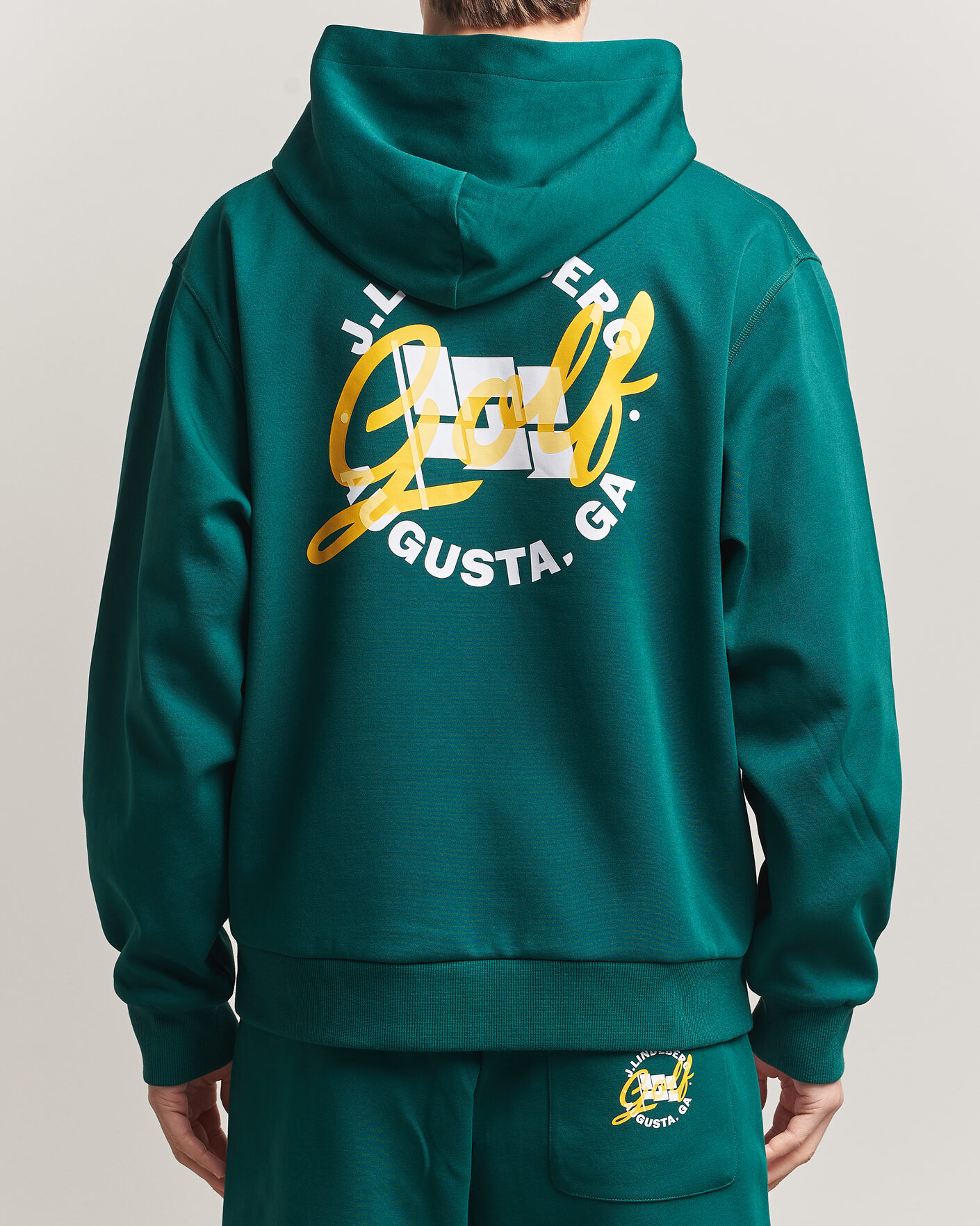 Heren | Truien | J.Lindeberg | Club Masters Tour Hoodie Forest Biome