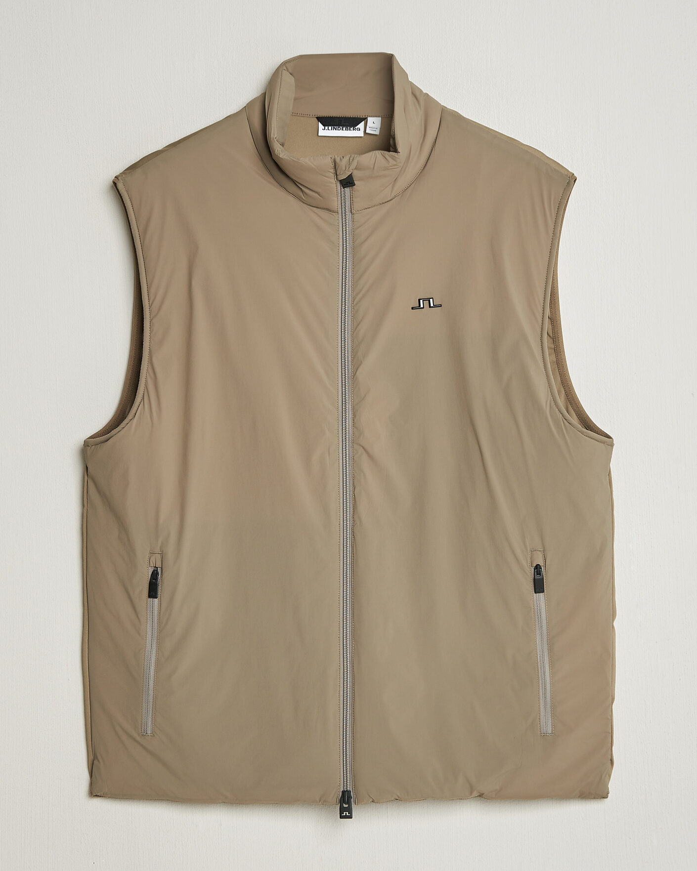 Heren | Gilets | J.Lindeberg | Timor Hybrid Vest Brindle