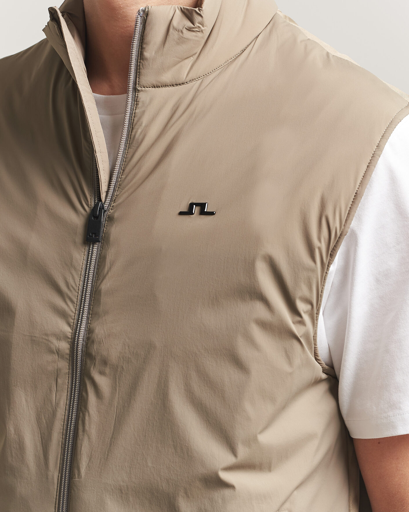 Heren | Gilets | J.Lindeberg | Timor Hybrid Vest Brindle