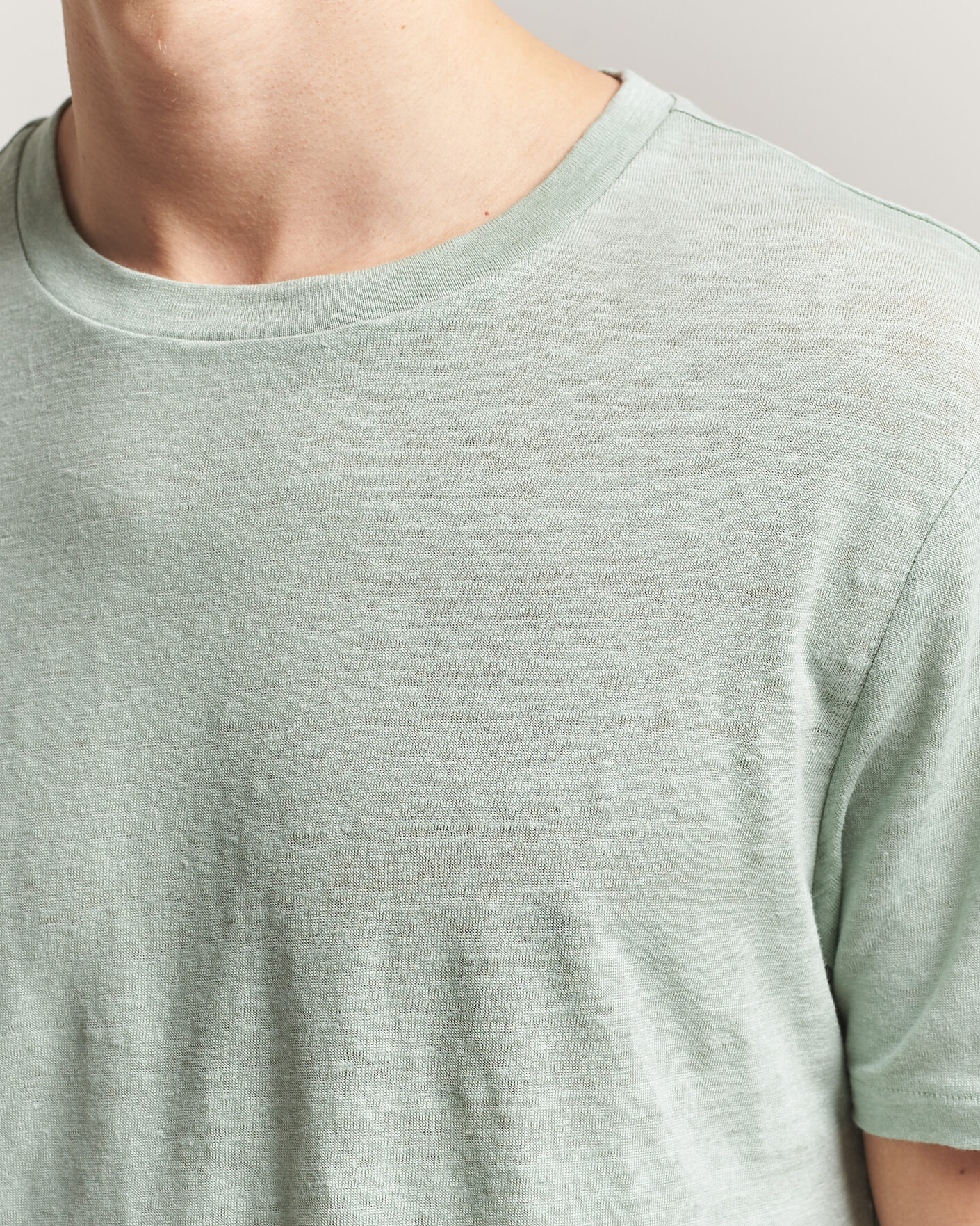 Heren | T-shirts | J.Lindeberg | Coma Linen T-Shirt Jadeite