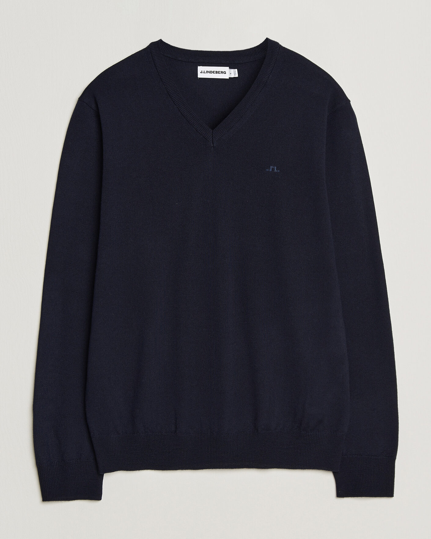 Heren | Truien | J.Lindeberg | Lymann Merino V-Neck Pullover JL Navy