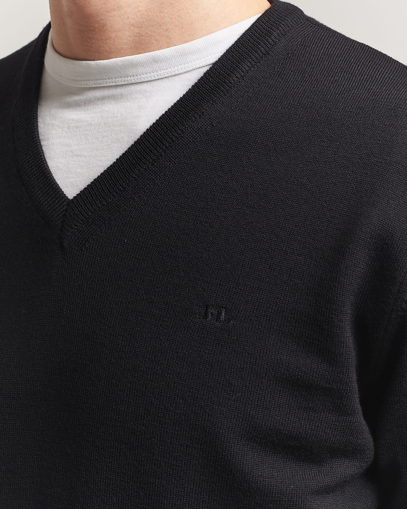 Heren | Truien | J.Lindeberg | Lymann Merino V-Neck Pullover Black