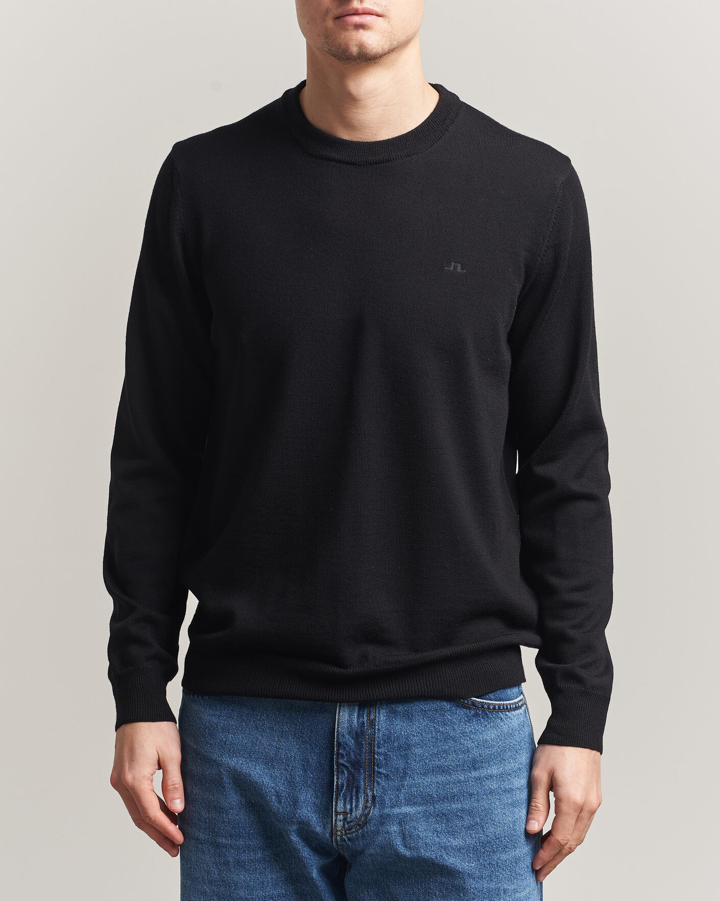 Heren | Truien | J.Lindeberg | Keane Merino Crew Neck Pullover Black