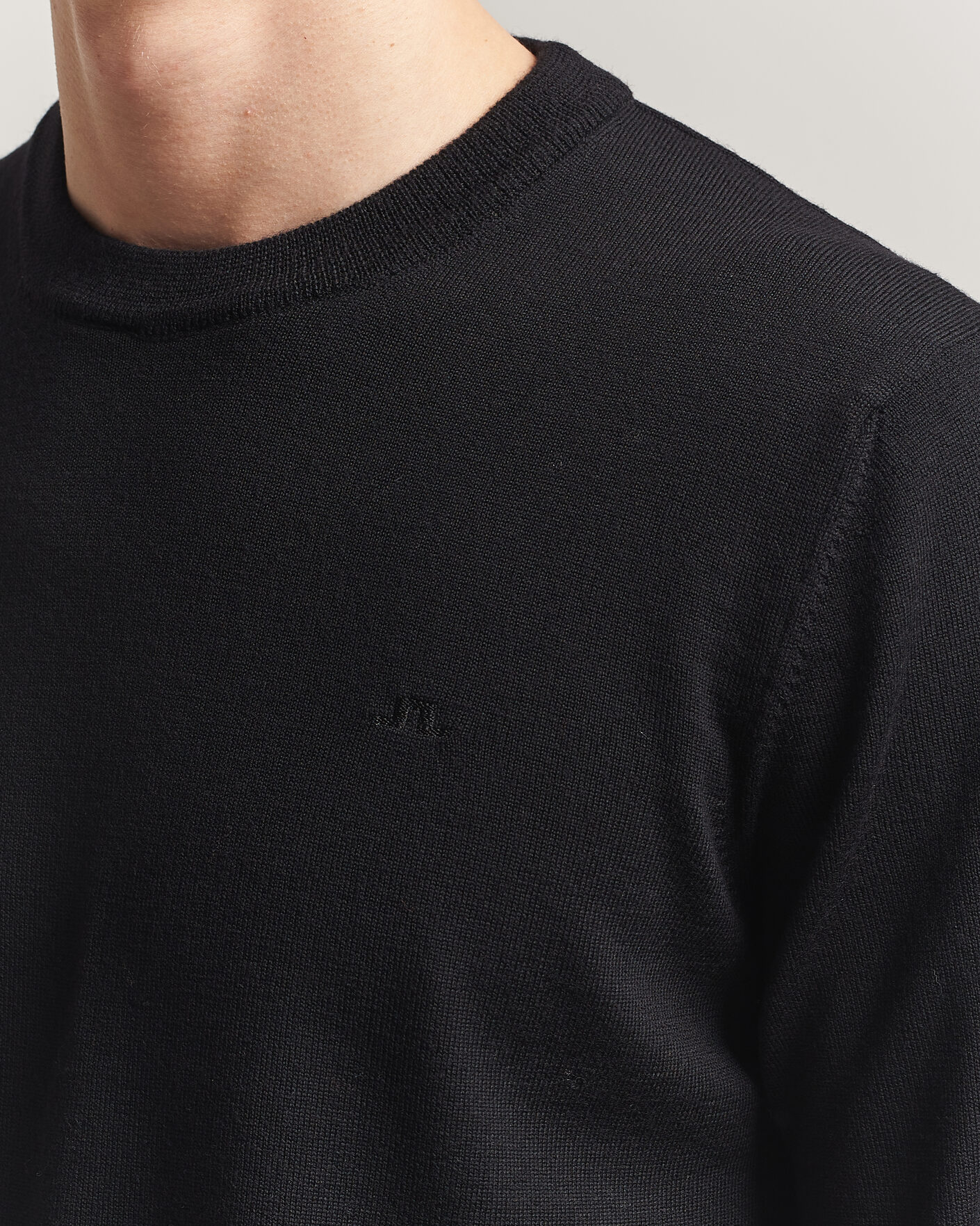Heren | Truien | J.Lindeberg | Keane Merino Crew Neck Pullover Black