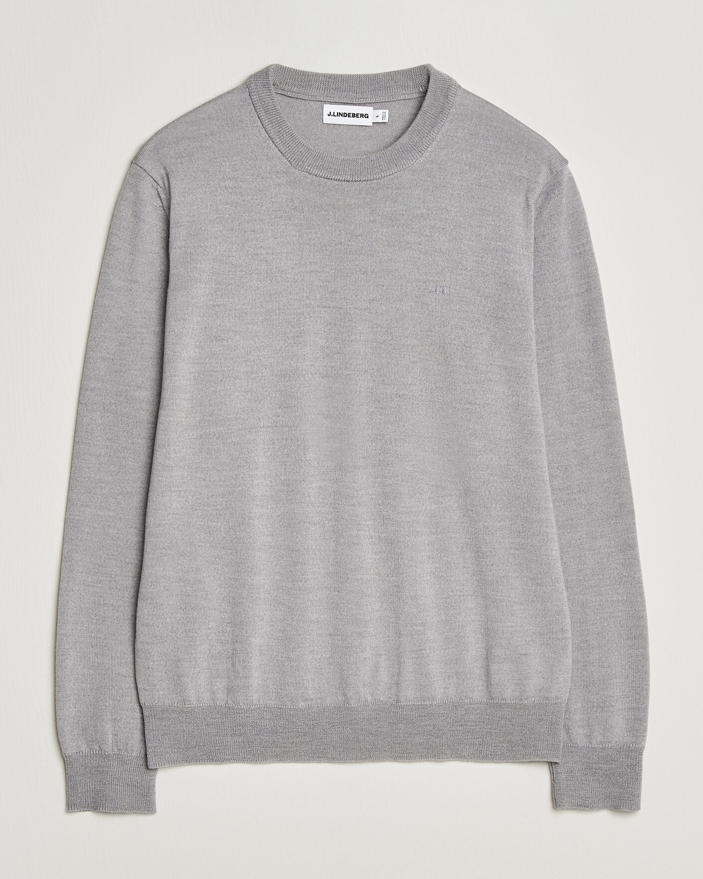 Heren | Truien | J.Lindeberg | Keane Merino Crew Neck Pullover Light Grey Melange