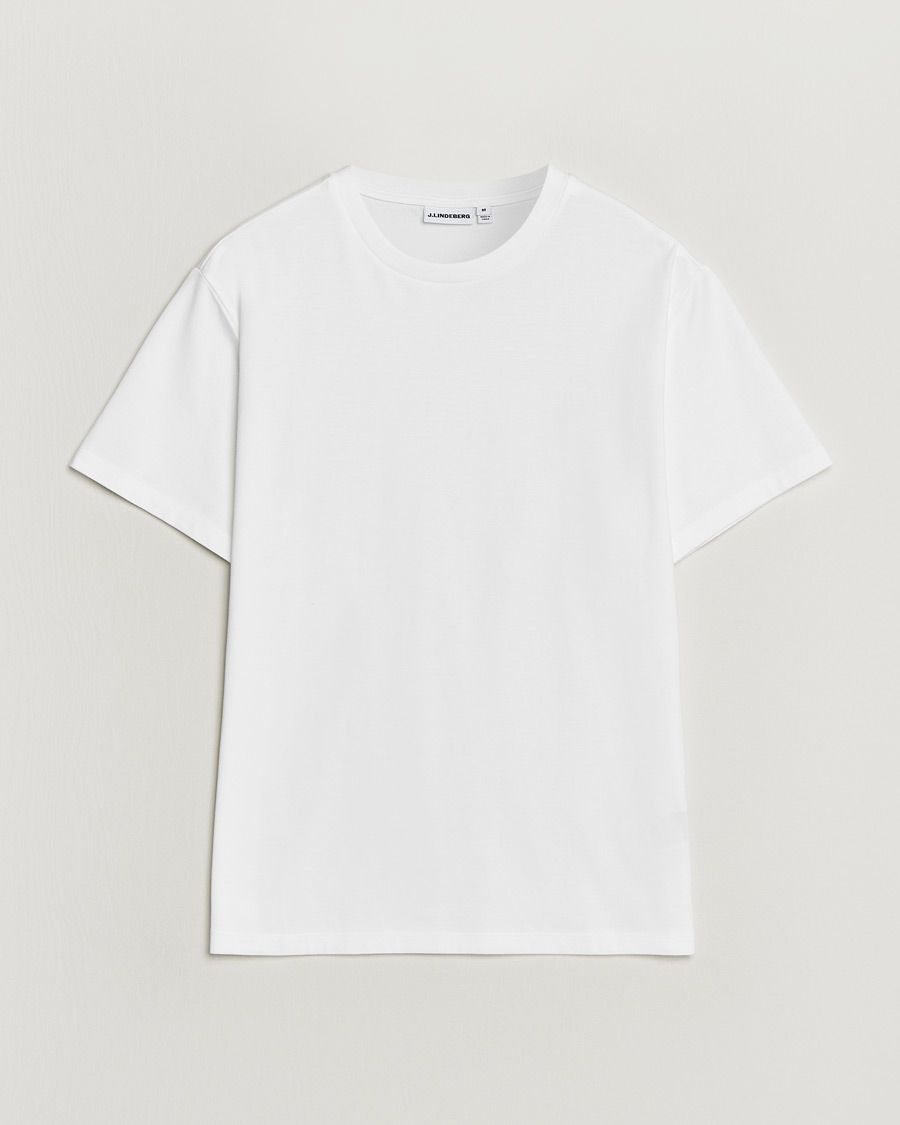 Heren | T-shirts | J.Lindeberg | Sid Basic T-Shirt White