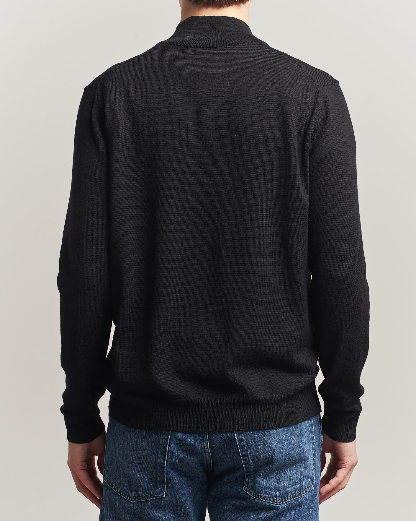Heren | Truien | J.Lindeberg | Kiyan Merino Half Zip Black