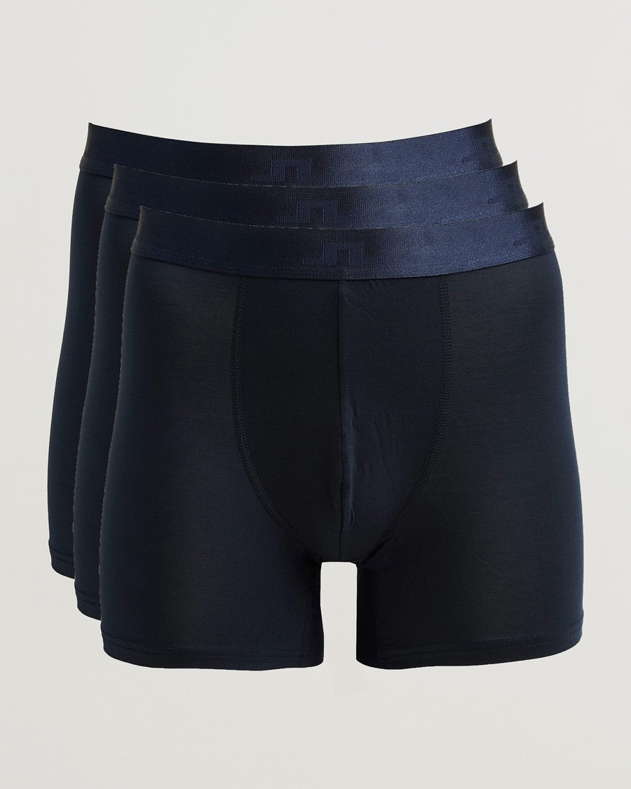 Heren | Ondergoed | J.Lindeberg | 3-Pack Bridge Lyocell Boxer JL Navy