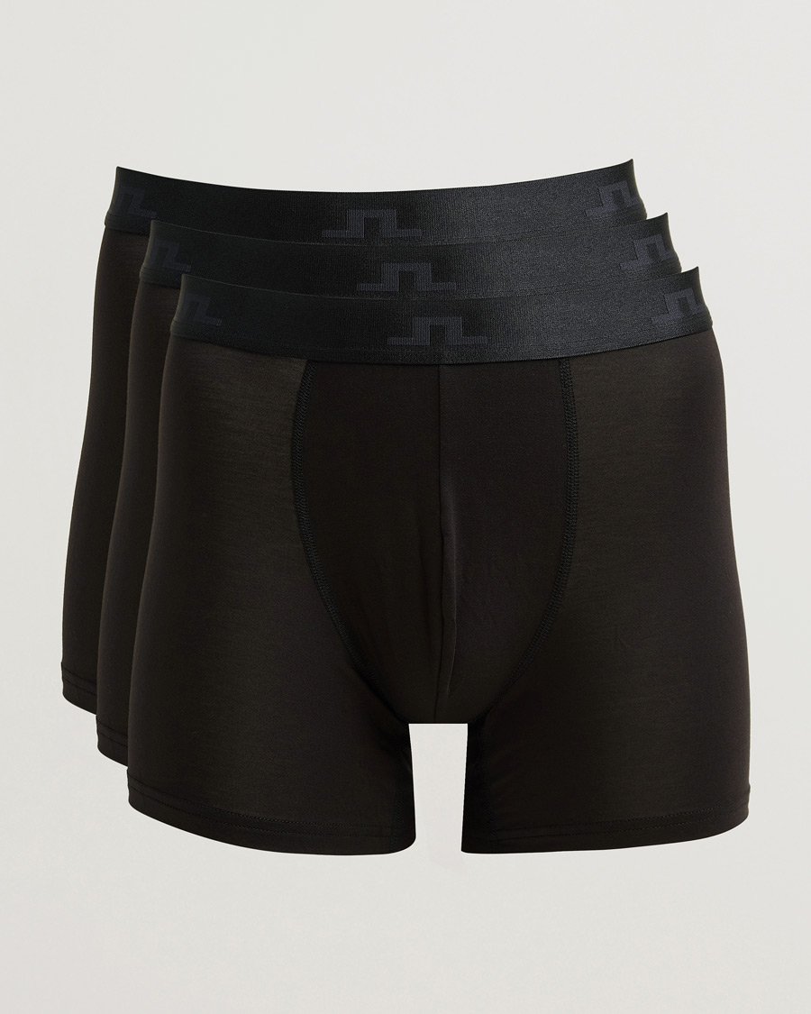 Heren | Ondergoed | J.Lindeberg | 3-Pack Bridge Lyocell Boxer Black