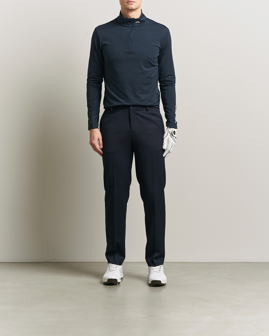 Heren | Truien | J.Lindeberg | Tour Tech Mid Layer Half Zip JL Navy