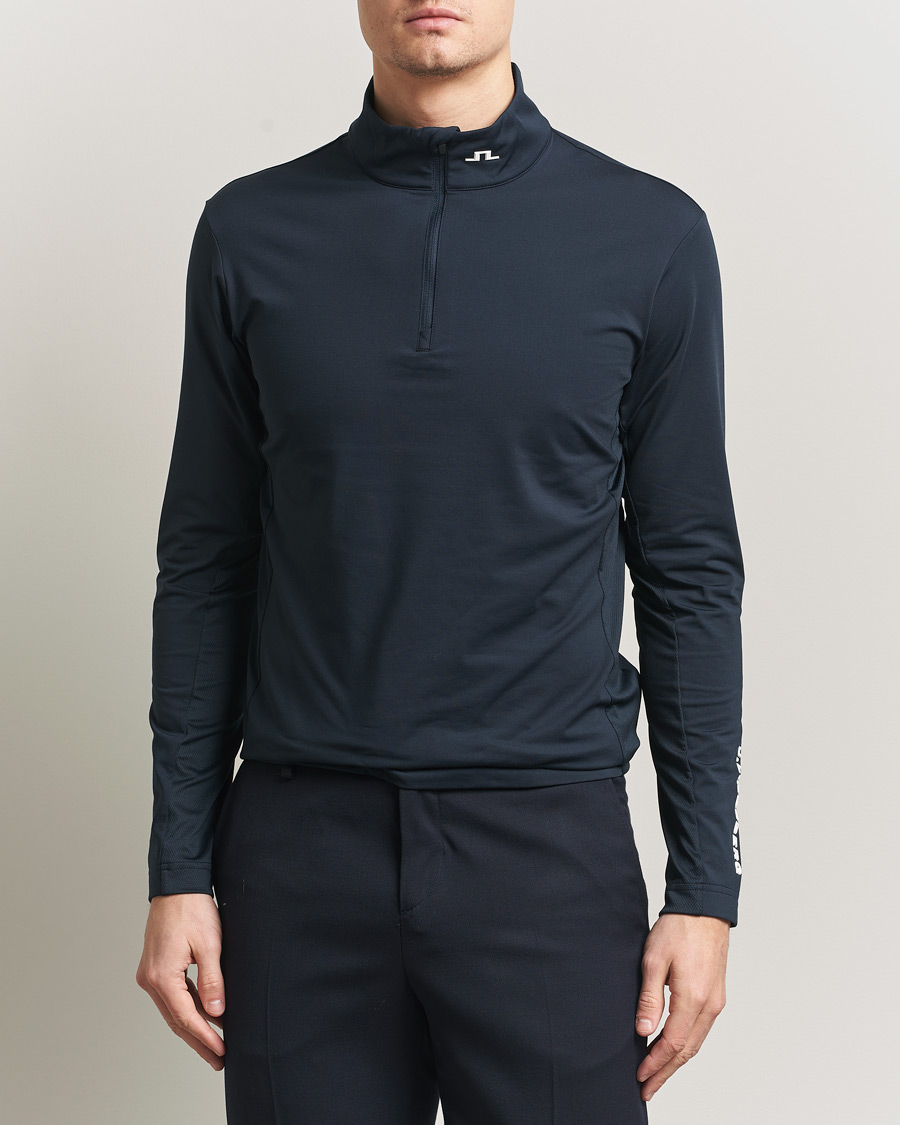 Heren | Truien | J.Lindeberg | Tour Tech Mid Layer Half Zip JL Navy