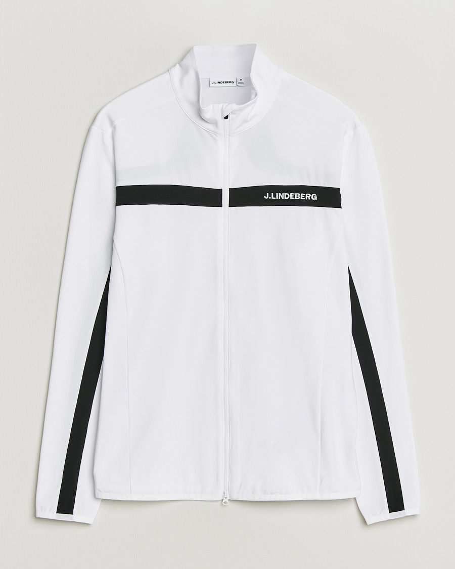 Heren | Truien | J.Lindeberg | Jarvis Mid Layer Full Zip White