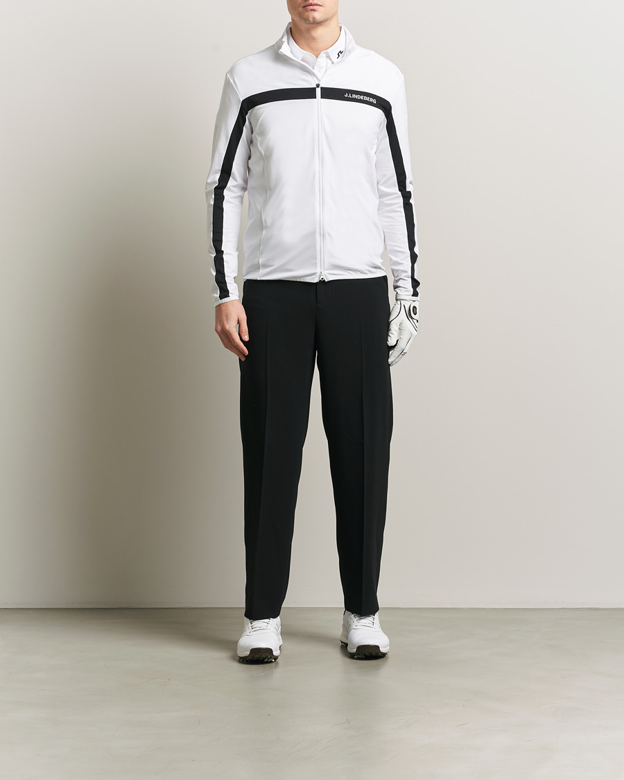 Heren | Truien | J.Lindeberg | Jarvis Mid Layer Full Zip White