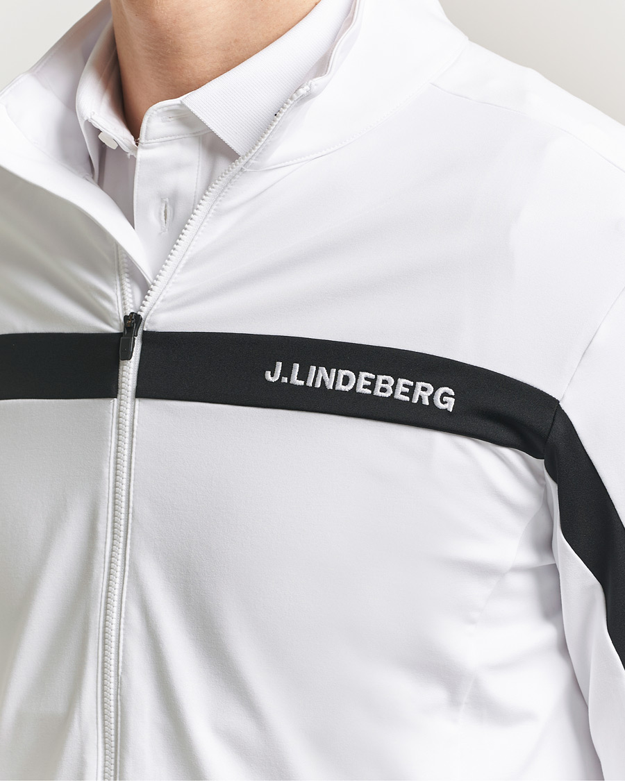 Heren | Truien | J.Lindeberg | Jarvis Mid Layer Full Zip White