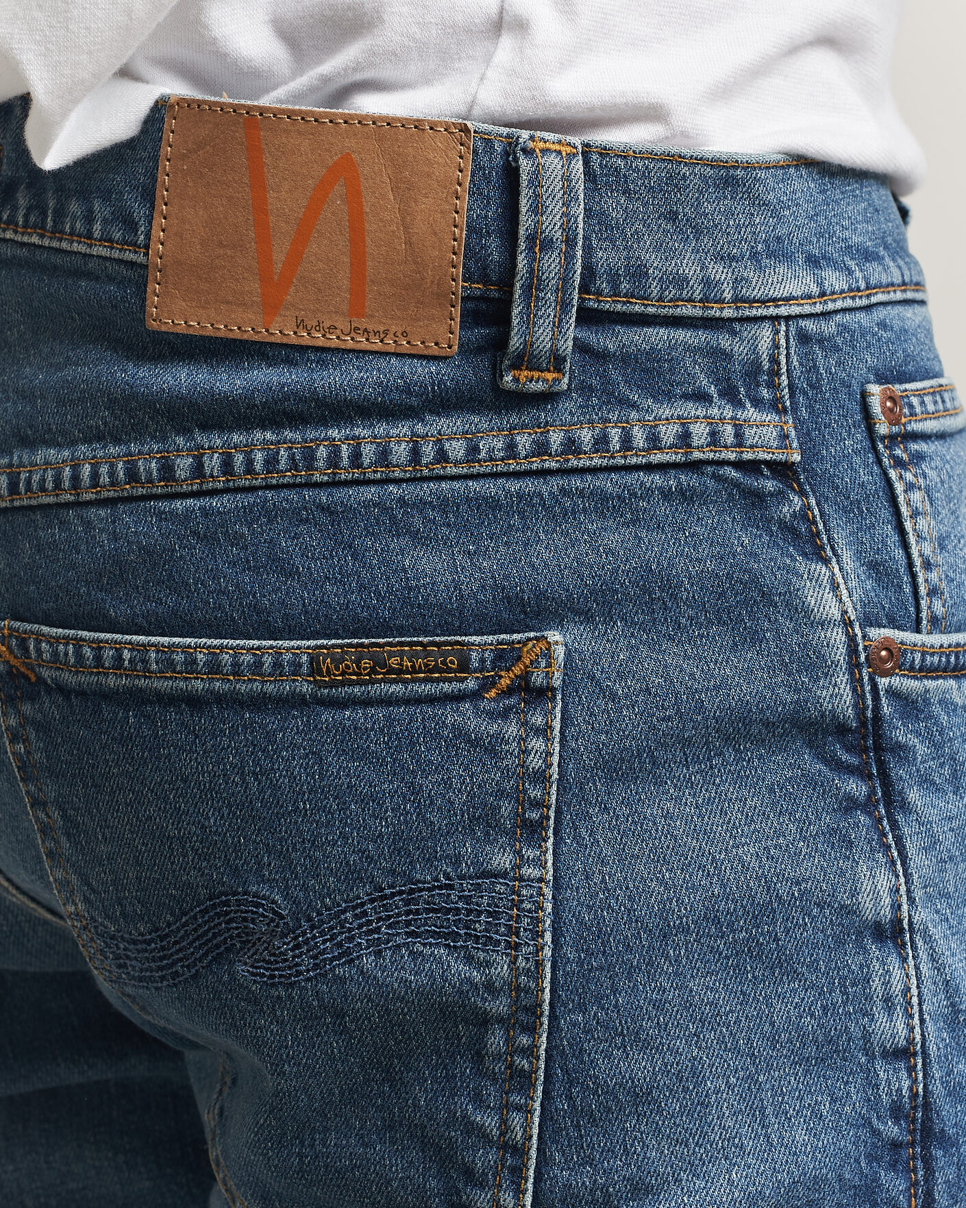 Heren | Broeken | Nudie Jeans | Solid Ollie Jeans Blue Blur