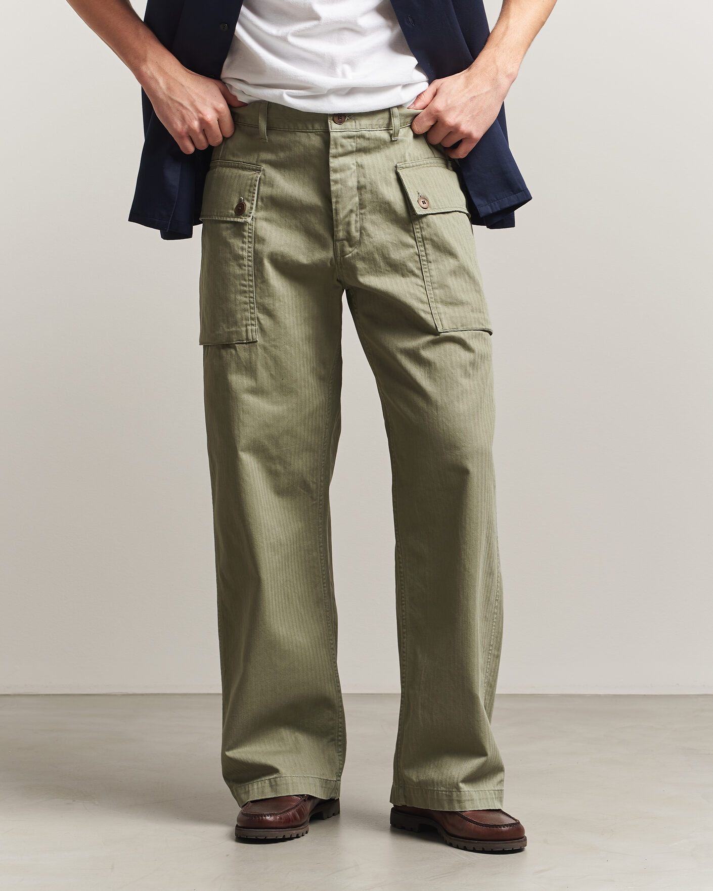Heren | Broeken | Nudie Jeans | Loud Larry Pants Pale Green