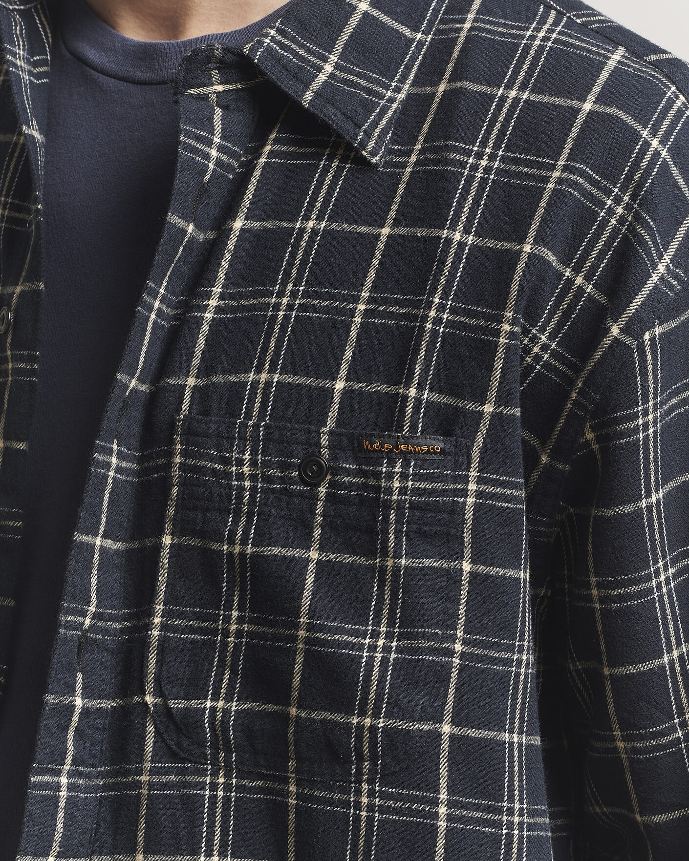 Heren | Overhemden | Nudie Jeans | Julian Checked Worker Shirt Black