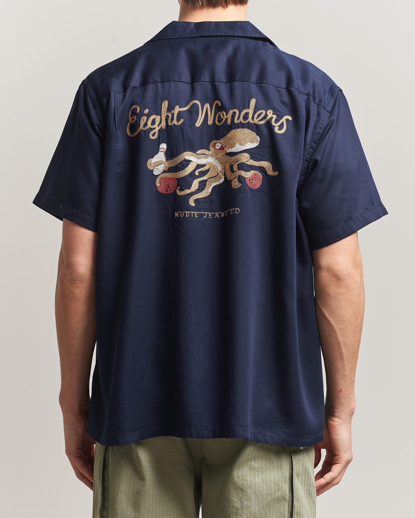 Heren | Overhemden | Nudie Jeans | Arthur Bowling Shirt Navy