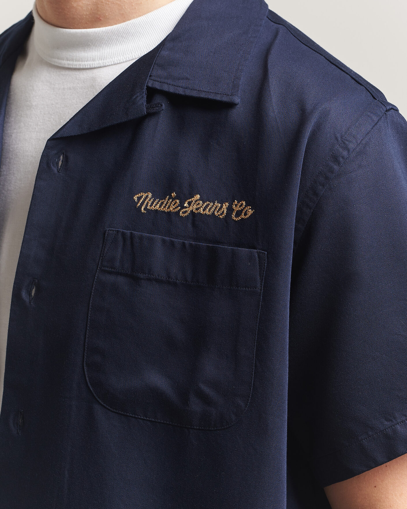 Heren | Overhemden | Nudie Jeans | Arthur Bowling Shirt Navy