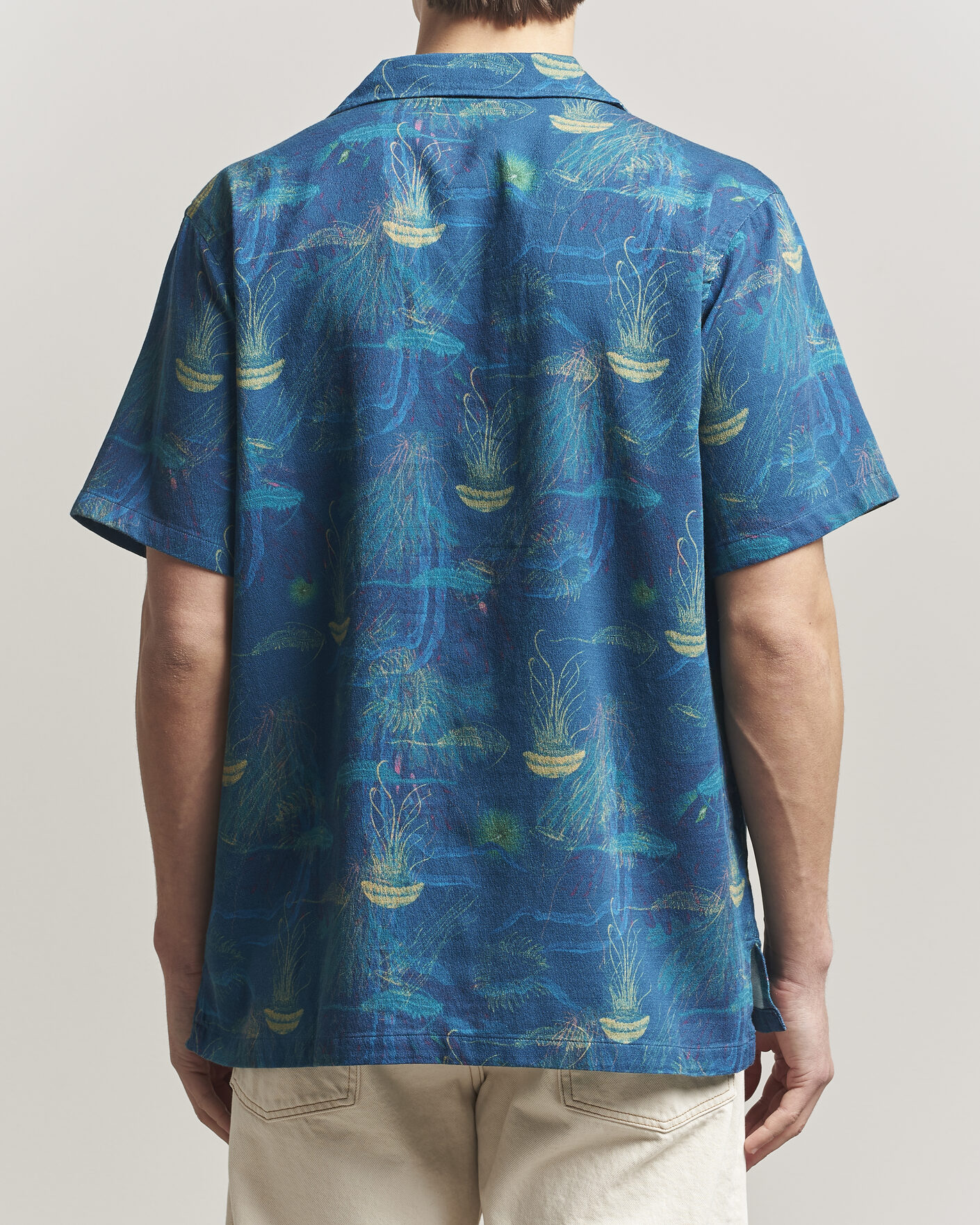 Heren | Overhemden | Nudie Jeans | Arvid Hawaii Shirt Deep Sea