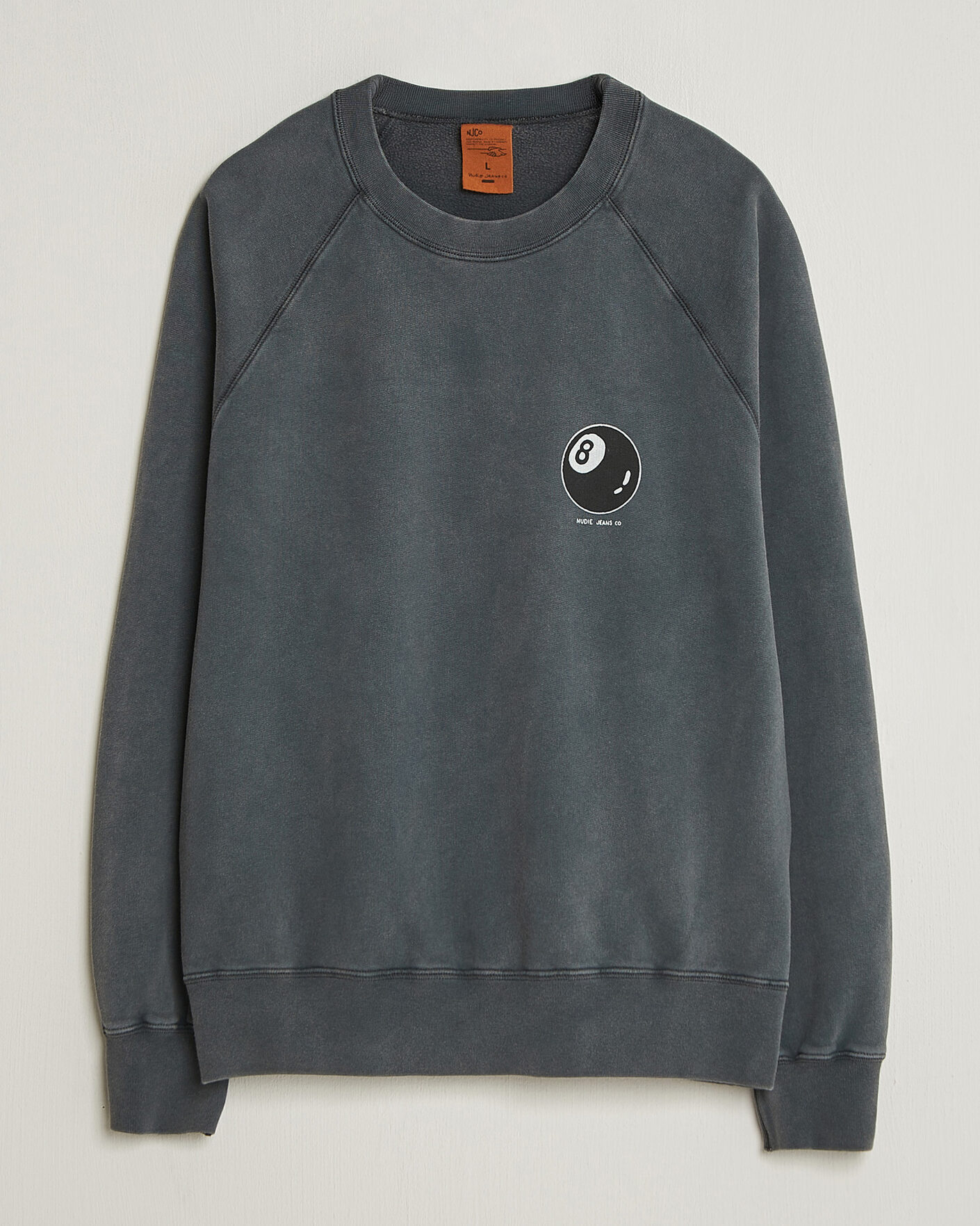 Heren | Truien | Nudie Jeans | Palle Printed Crew Neck Sweatshirt Antracite