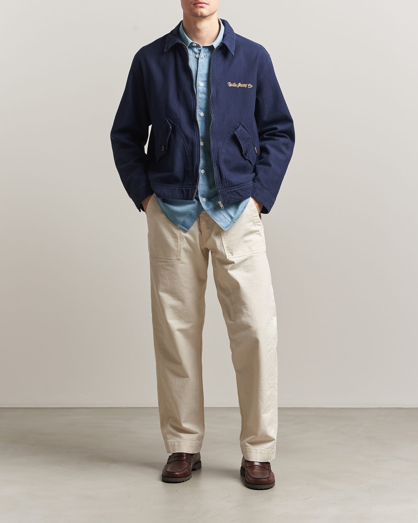 Heren | Jassen | Nudie Jeans | Blake Embroided Jacket Navy