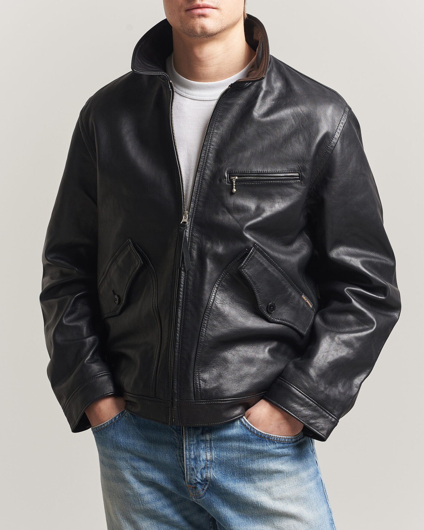 Heren | Jassen | Nudie Jeans | Blake Leather Jacket Black