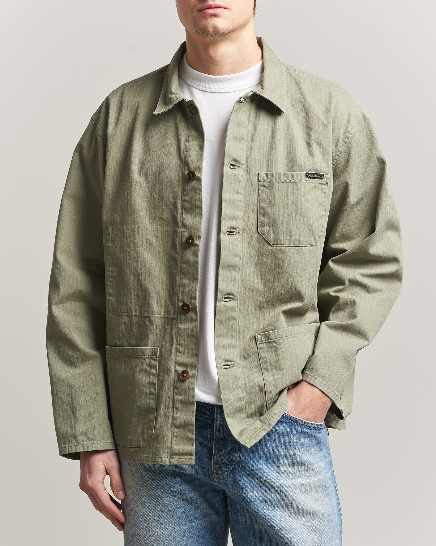 Heren | Overhemden | Nudie Jeans | Buddy Chore Jacket Pale Green