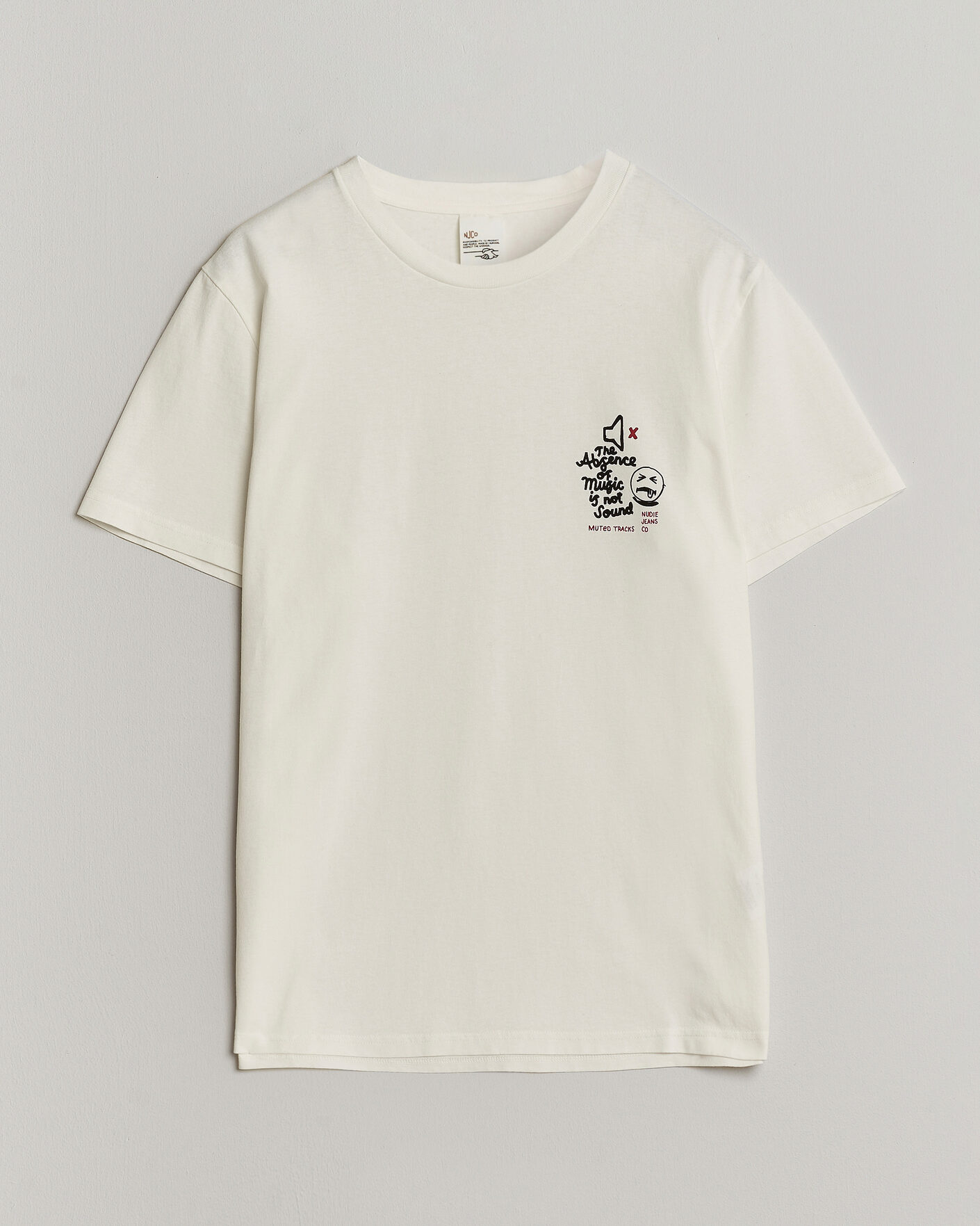 Heren | T-shirts | Nudie Jeans | Roy Printed T-Shirt Chalk White