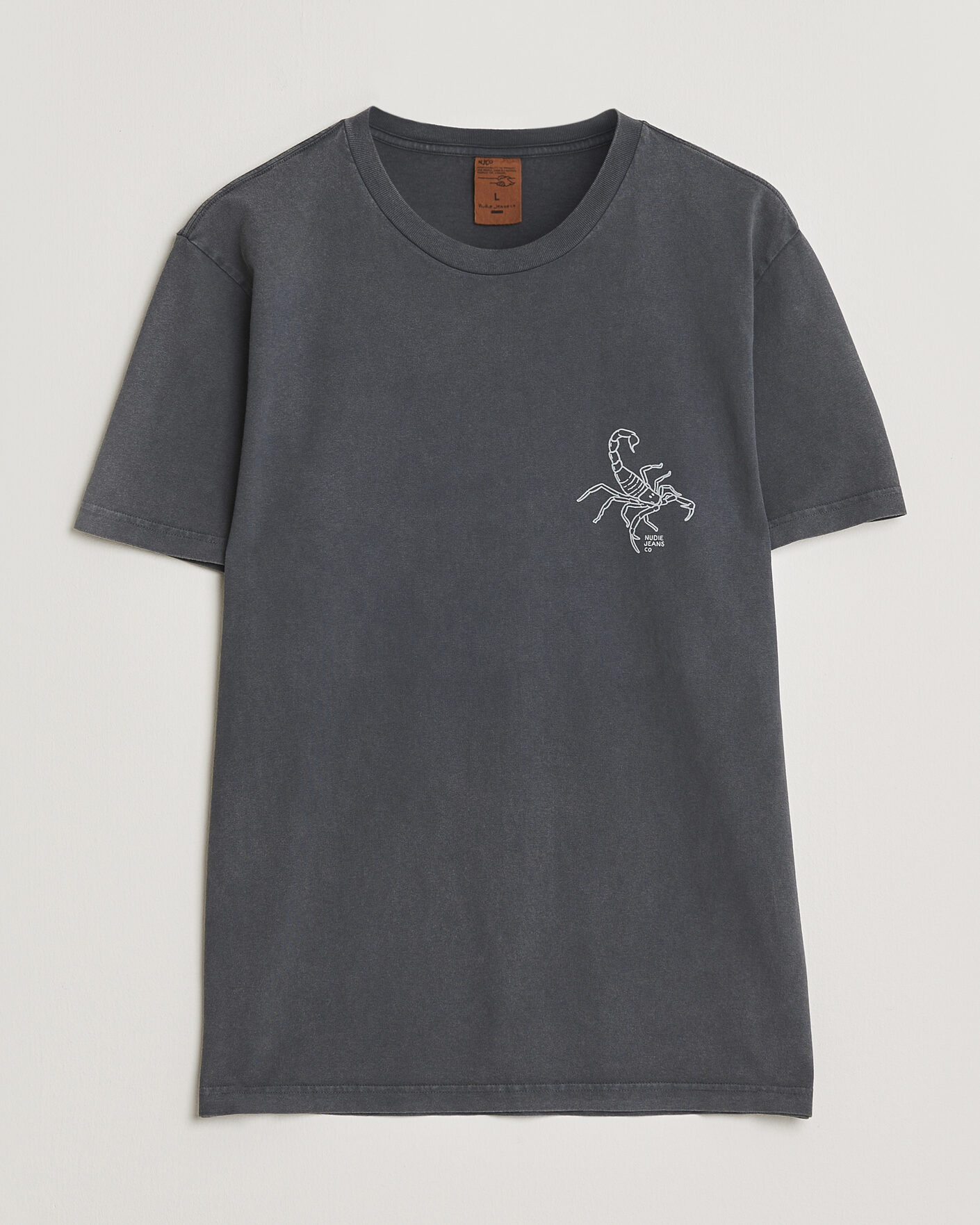 Heren | T-shirts | Nudie Jeans | Roy Printed T-Shirt Antracite
