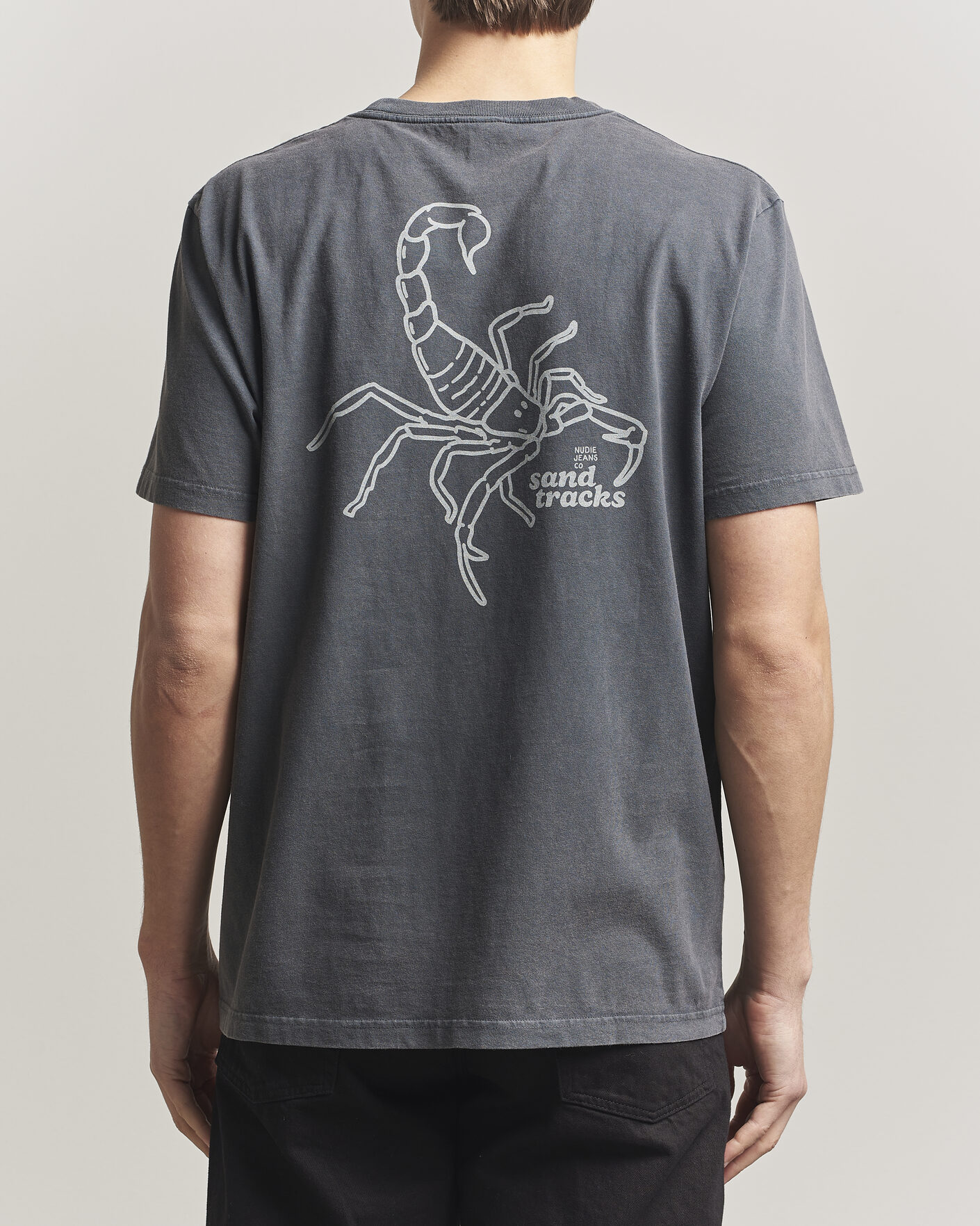 Heren | T-shirts | Nudie Jeans | Roy Printed T-Shirt Antracite