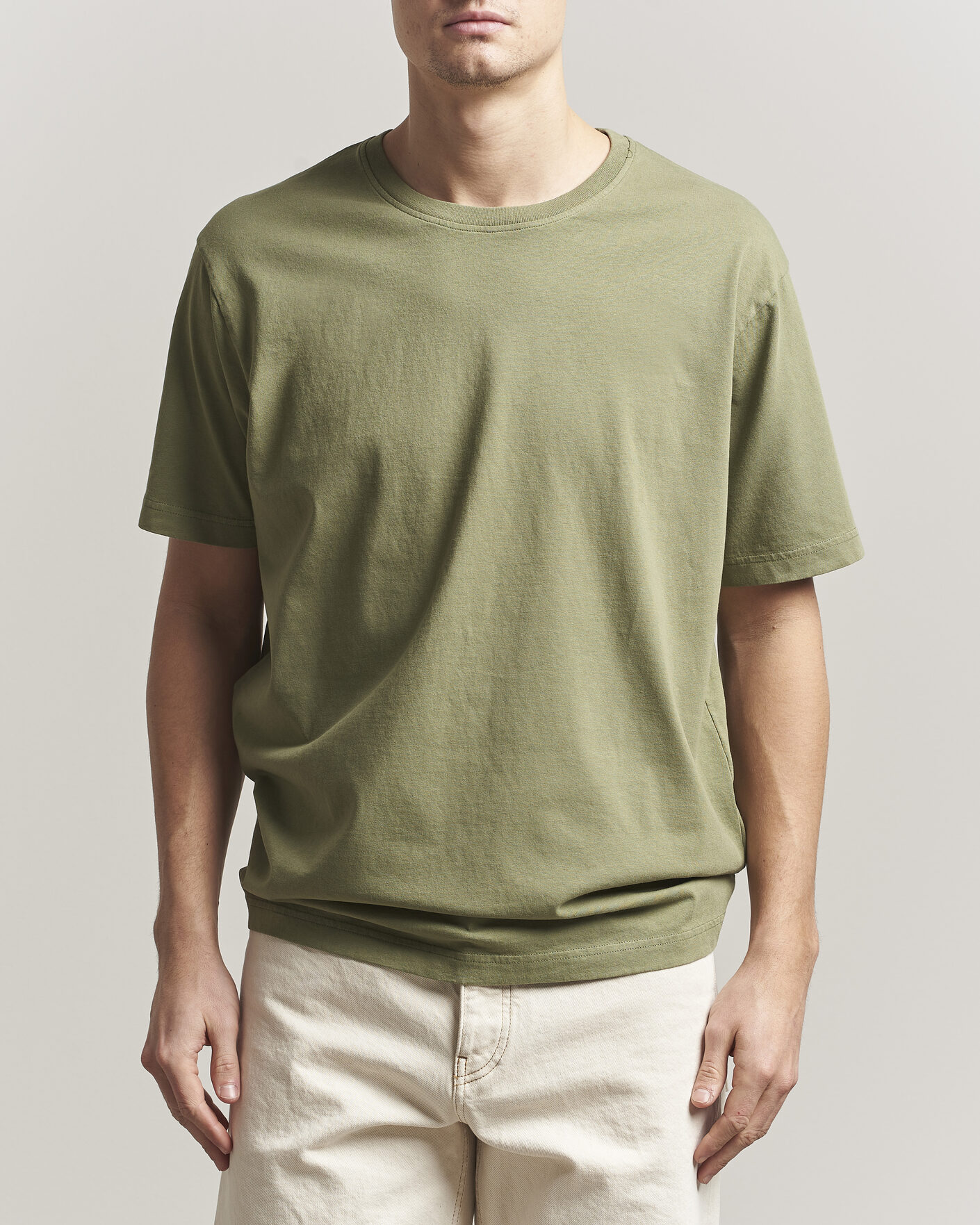 Heren | T-shirts | Nudie Jeans | Uno Everyday Crew Neck T-Shirt Green