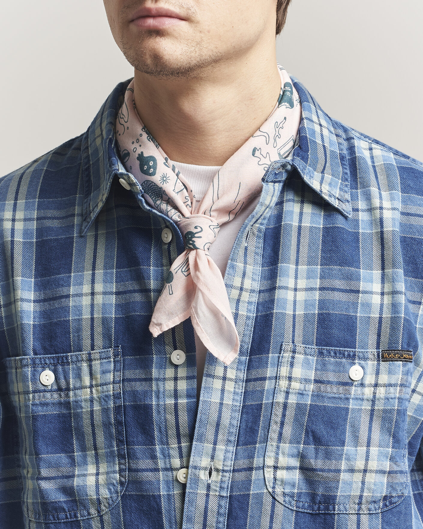Heren | Nudie Jeans Ingrid Printed Bandana Pink | Nudie Jeans | Ingrid Printed Bandana Pink