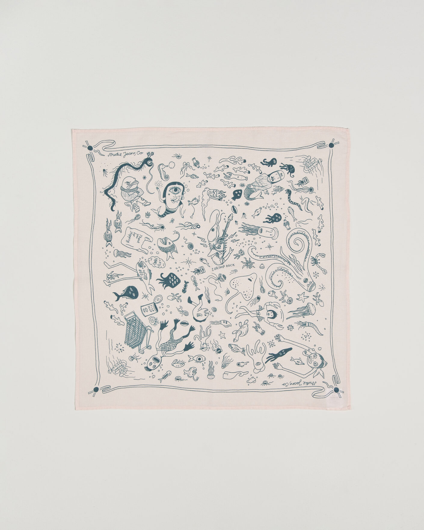 Heren | Sjaals | Nudie Jeans | Ingrid Printed Bandana Pink