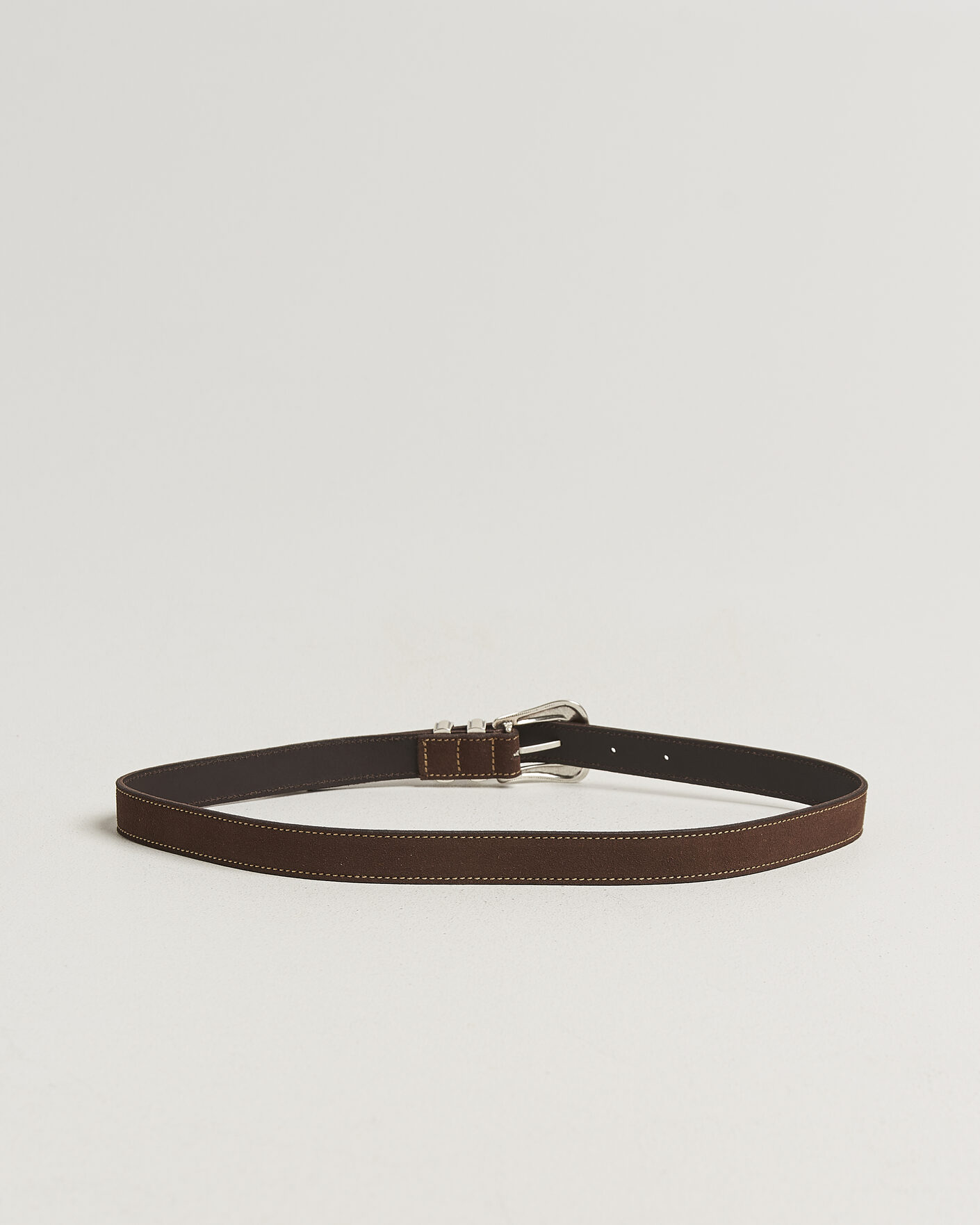 Heren | Riemen | Nudie Jeans | Western Suede Belt Dark Brown