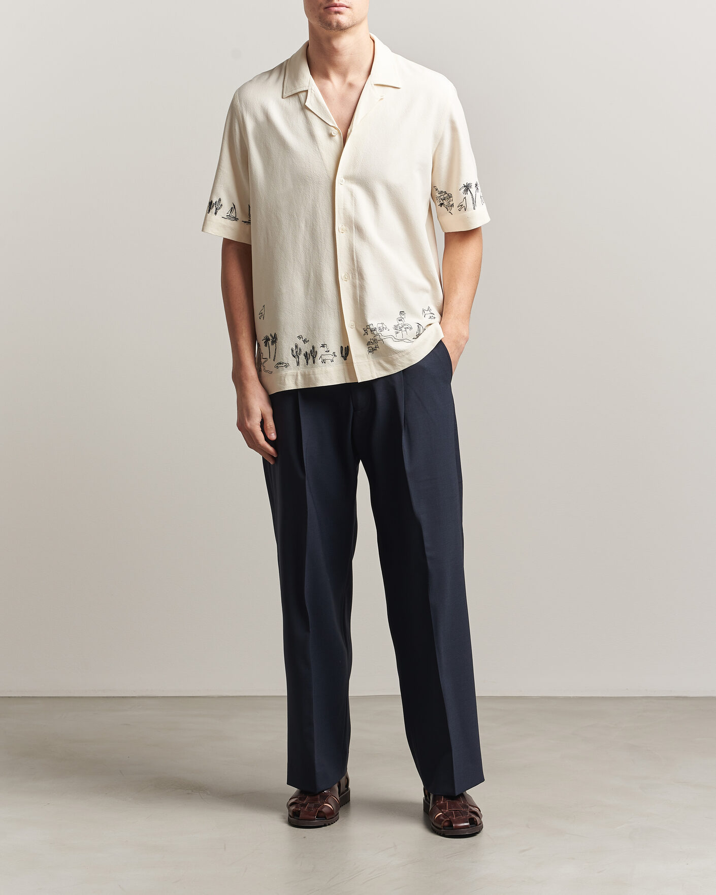 Heren | Overhemden | Paul Smith | Embroidered Short Sleeve Shirt White
