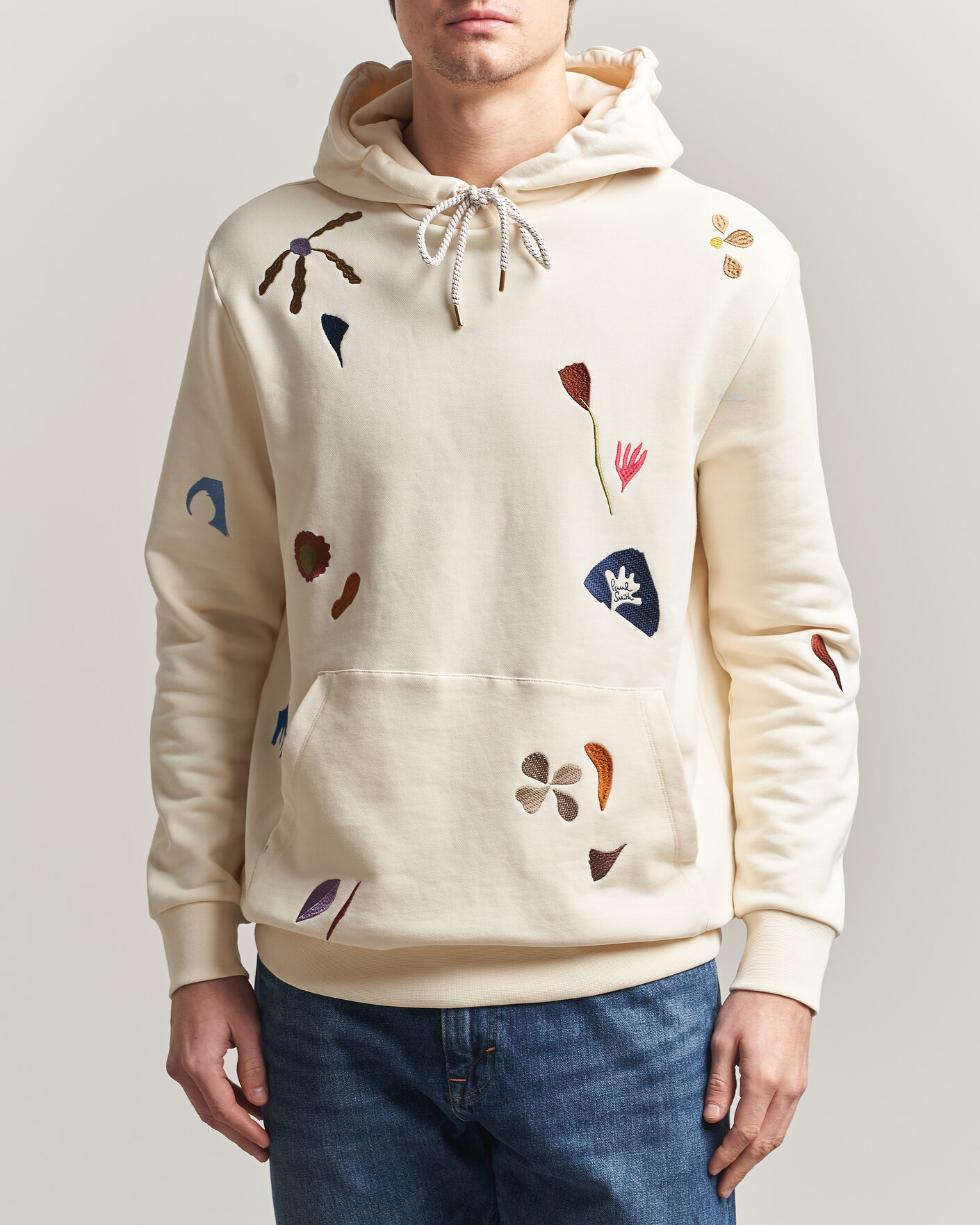 Heren | Truien | Paul Smith | Embroidered Hoodie White