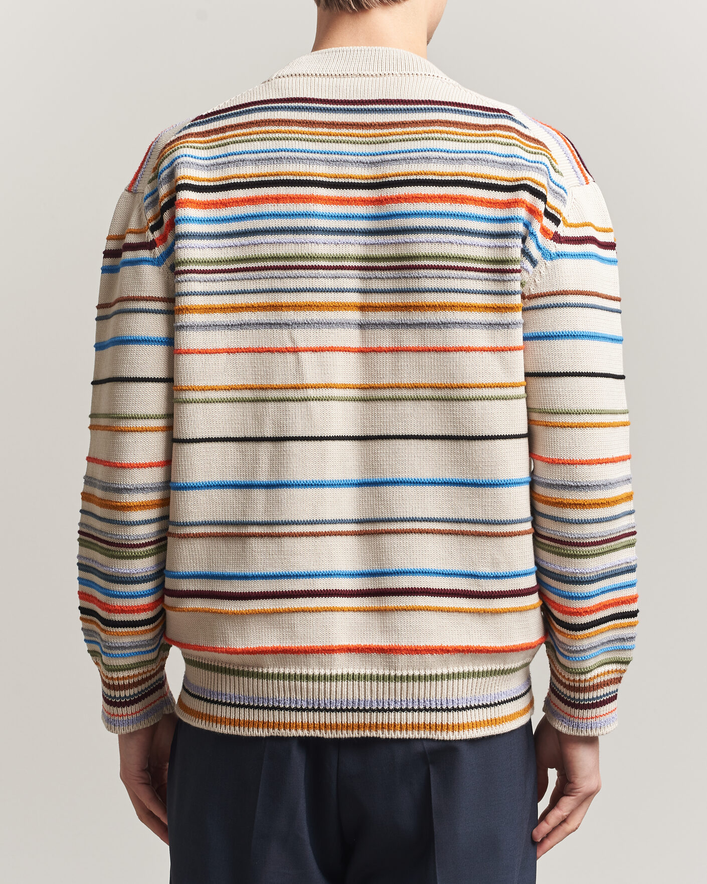 Heren | Truien | Paul Smith | Signature Stripe Knitted Cardigan White