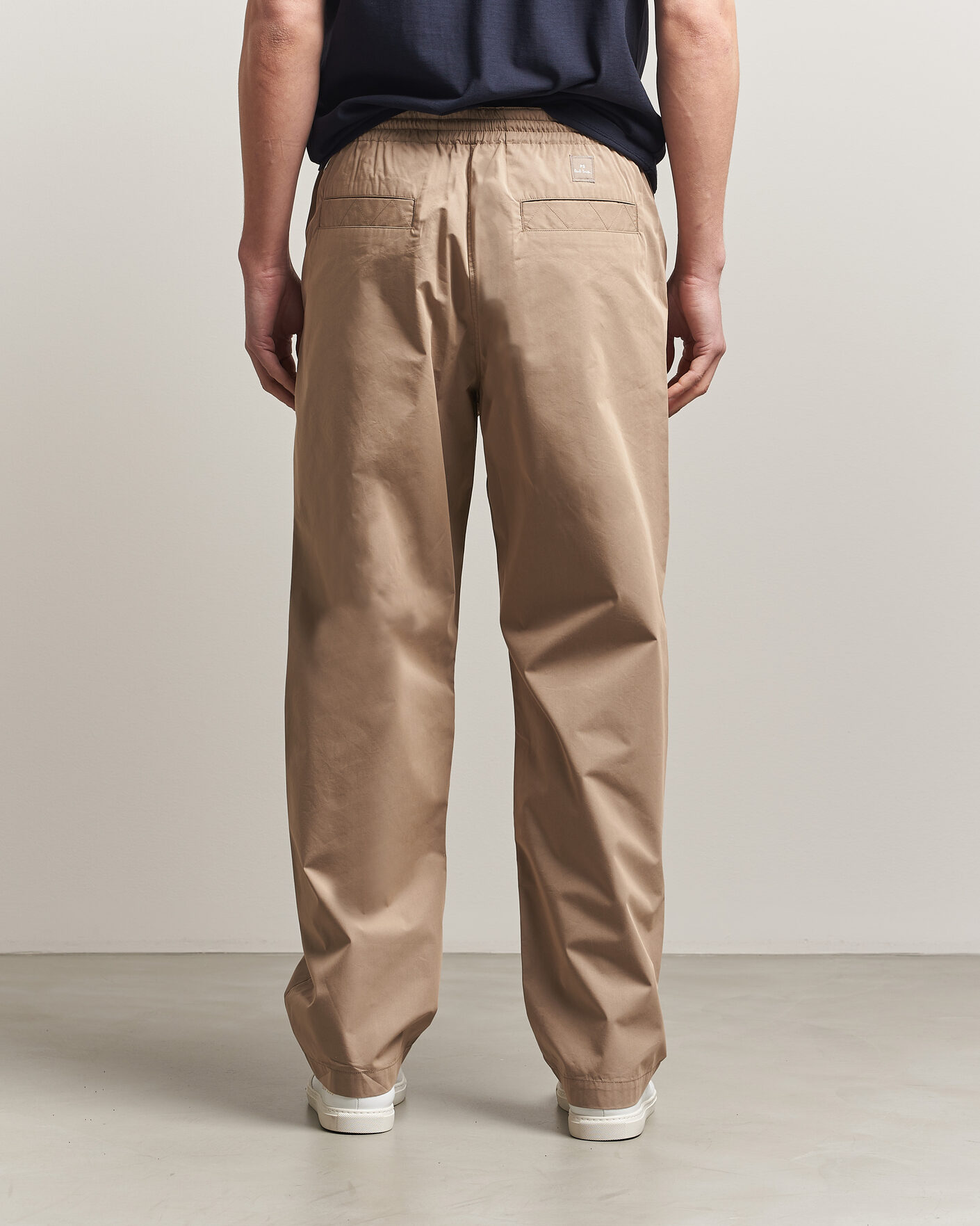 Heren | Broeken | PS Paul Smith | Casual Cotton Drawstring Trousers Beige