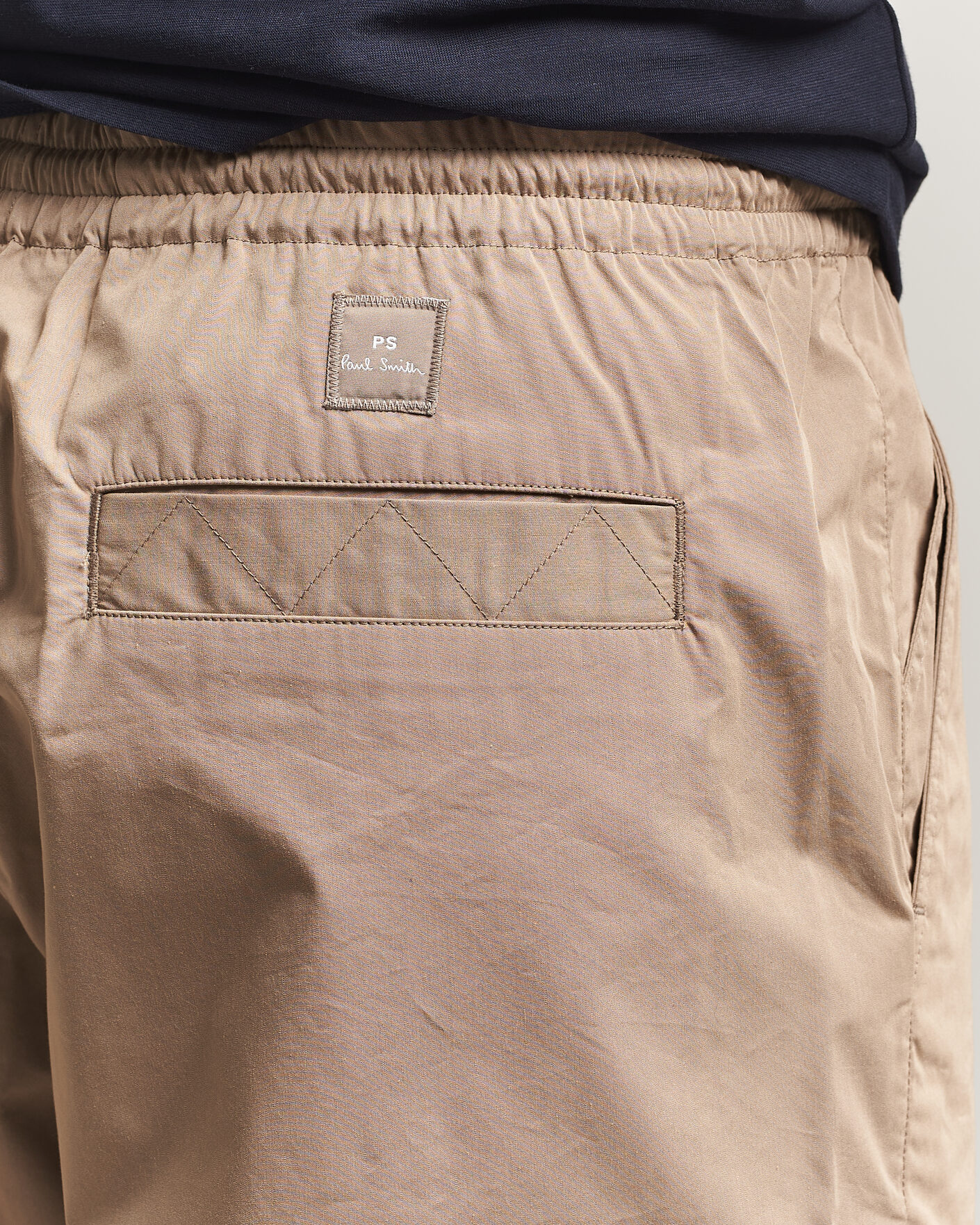Heren | Broeken | PS Paul Smith | Casual Cotton Drawstring Trousers Beige