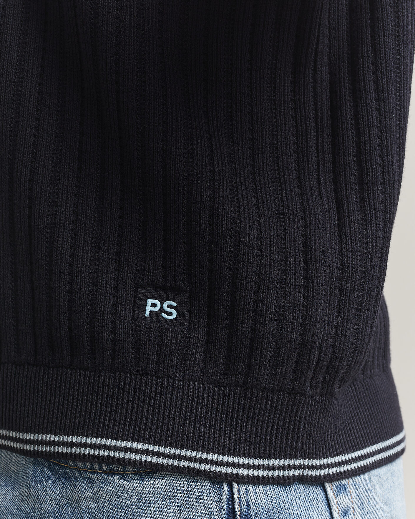 Heren | Polo's | PS Paul Smith | Cotton Knitted Polo Navy